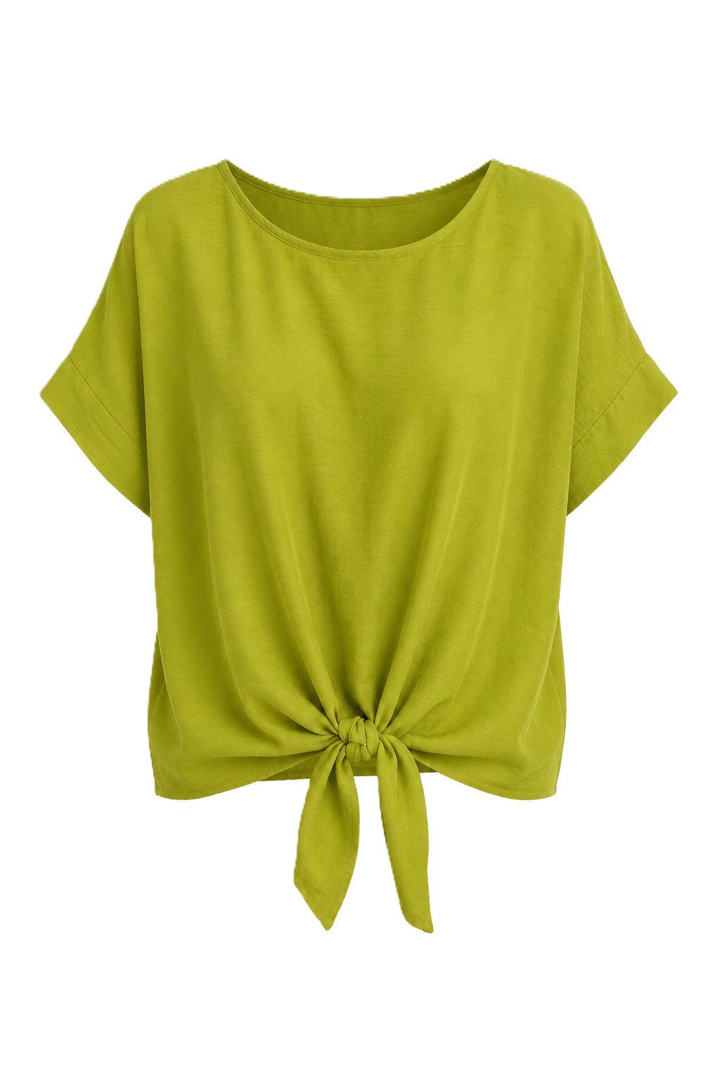 Kurzarmbluse - sommerliche Bluse - Blusenshirt Damen mit Knotendetail