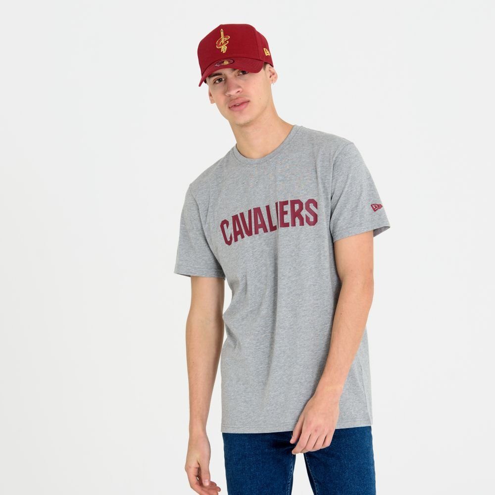 New Era Print-Shirt New Era NBA CLEVELAND CAVALIERS Team Gray T-Shirt