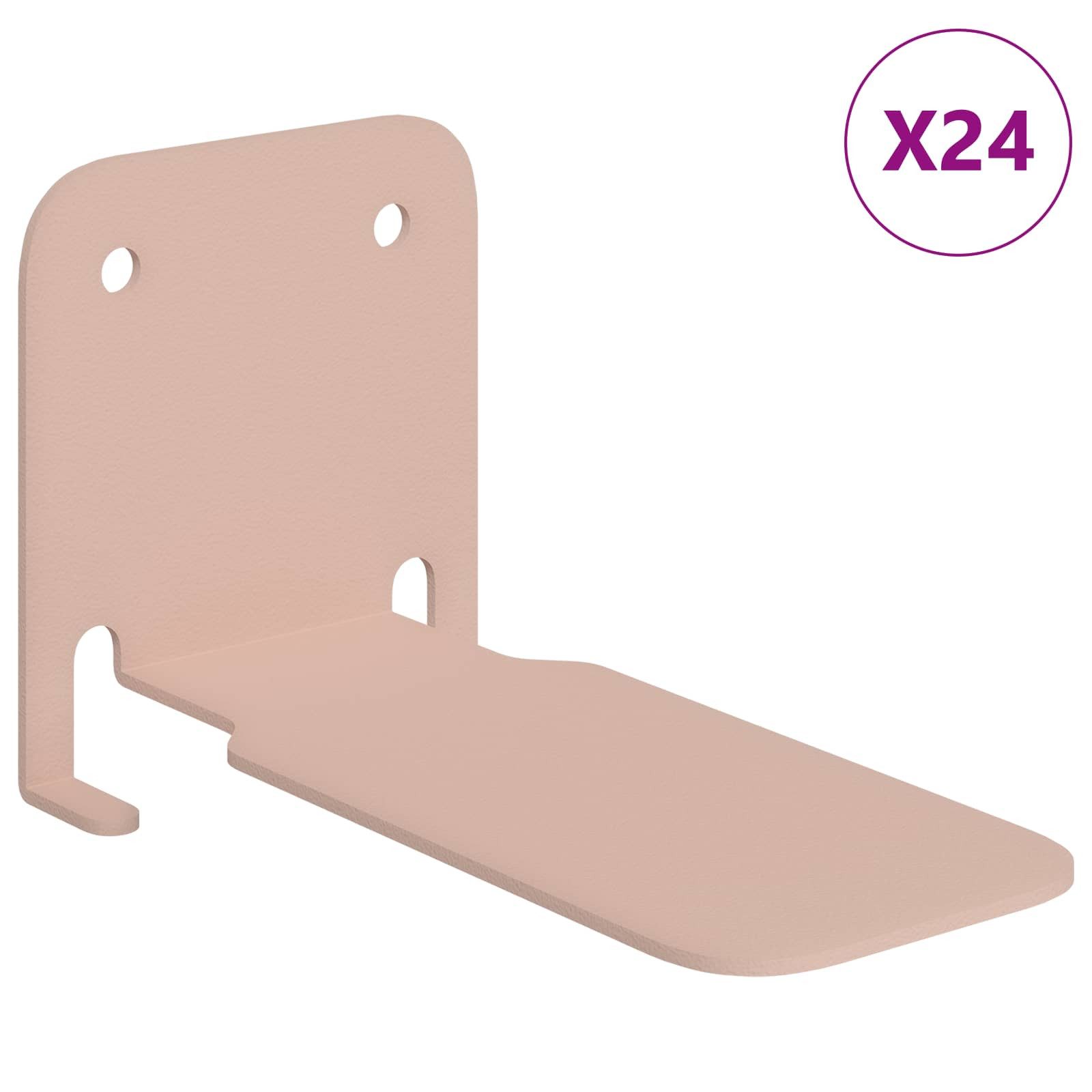 vidaXL Regal Unsichtbares Schwimmendes Regal 24 stk. Rosa 6 x 11 x 6,5 cm, 24-tlg.