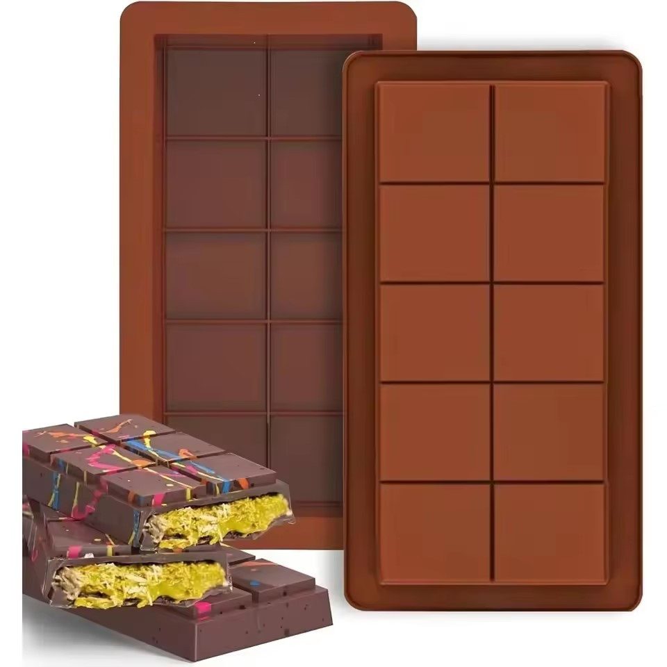 Montegoni Schokoladenform 2er-Set Dubai Silikonform für Schokoriegel & Pralinen PH010, Lebensmittelechtes Material, Antihaft-Beschichtung