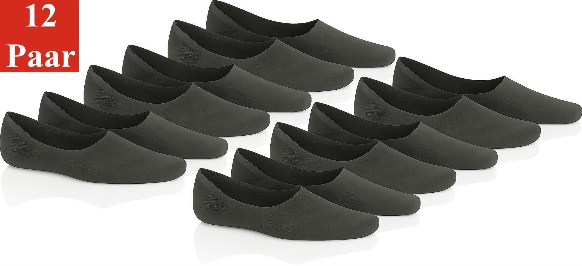 EloModa Füßlinge 12 Paar Damen & Herren Füßlinge – Unsichtbare Sneaker & Sport-Socken (12-Paar) ideal für Sneaker, Ballerinas & Sportschuhe