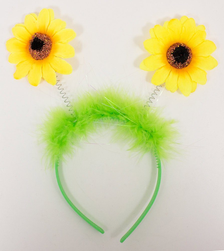 Das Kostümland Haarreif Sonnenblumen Haarschmuck - Kostüm Gärtner Clown, 1-tlg.