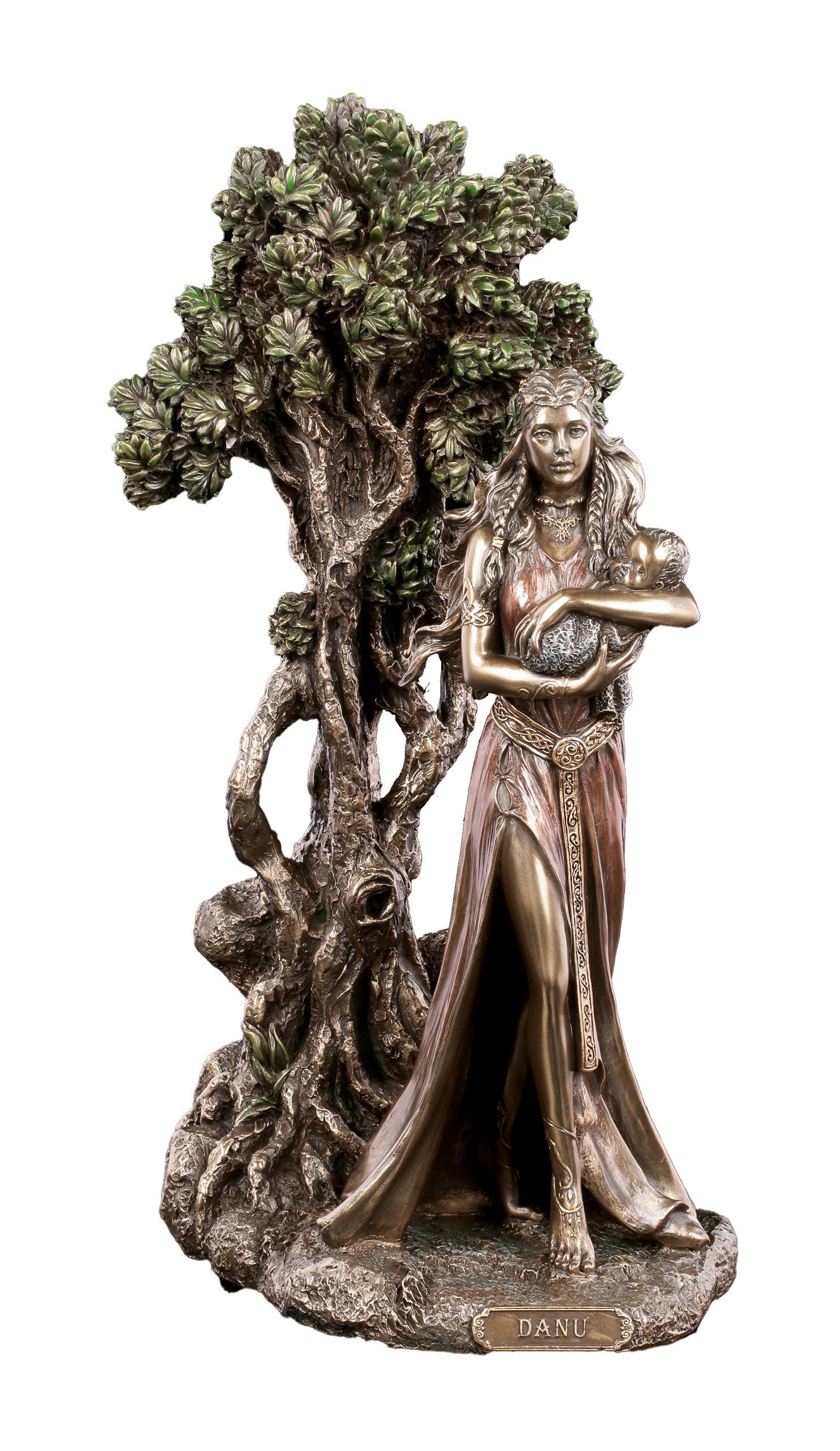 Figuren Shop GmbH Dekofigur Danu Figur - Keltische Göttin mit Baby - Veronese - Dekoration