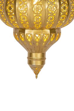 Marrakesch Orient & Mediterran Interior Deckenleuchte Orientalische Lampe Pendelleuchte Harima Gold 60cm