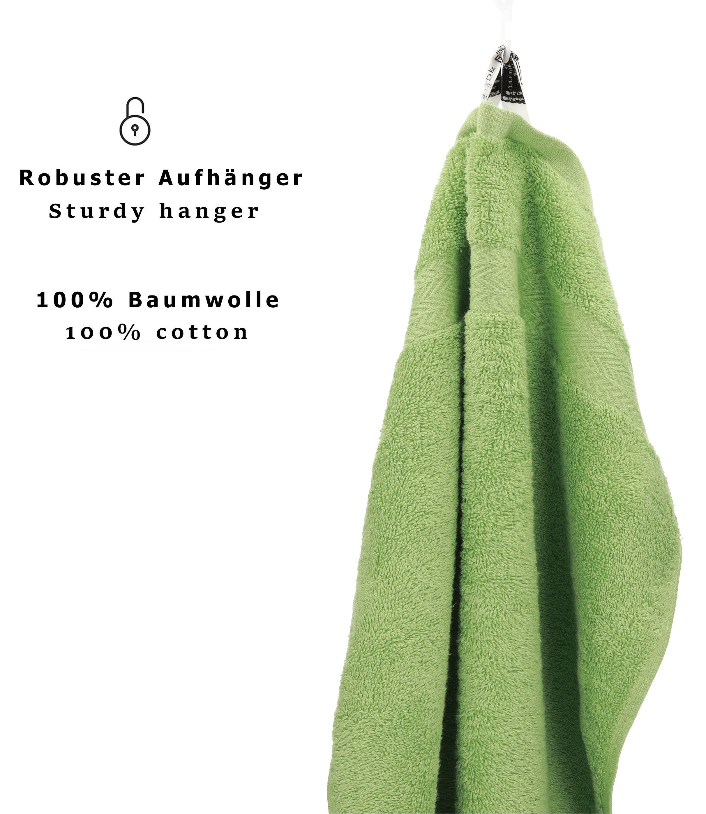 Betz Handtuch Set Baumwolle, apfelgrün PREMIUM Betz Handtücher-Set-100% Handtuch-Set (6-tlg) 100% teiliges Baumwolle, -6