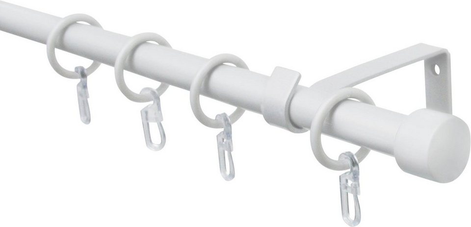 Gardinenstange »Gardinenstangen Set 1-Lauf Cap«, GARDINIA, Ø 16 mm, 1