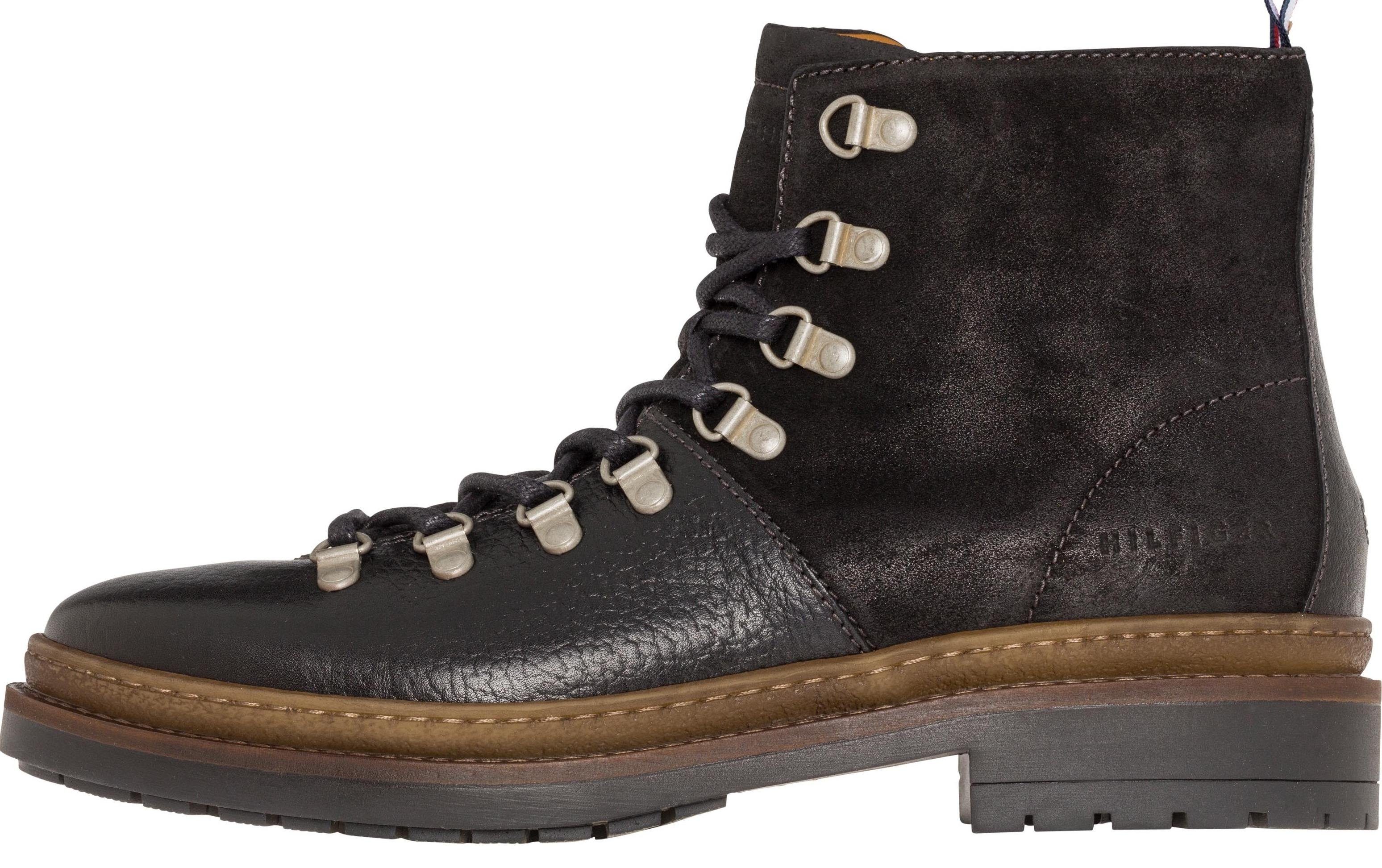 tommy hilfiger beige flat boots