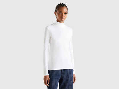 United Colors of Benetton Rollkragenshirt mit Markenlabel