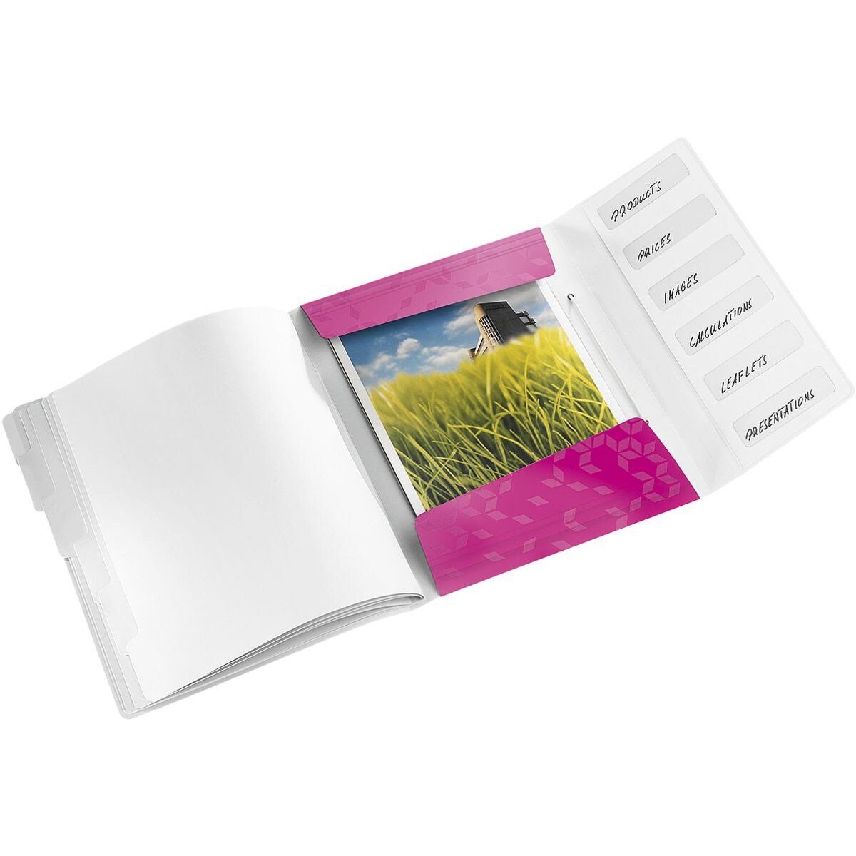 LEITZ Organisationsmappe WOW 4633, Ordnungsmappe mit 6 Fächern, A4, bis 200 Blatt