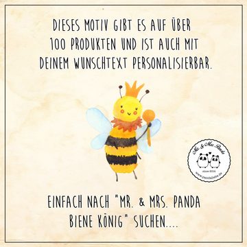 Mr. & Mrs. Panda Bierkrug Biene König - Transparent - Geschenk, Hummel, Bierkrug, Vatertag, Bie, Premium Glas, Hochwertige Gravur