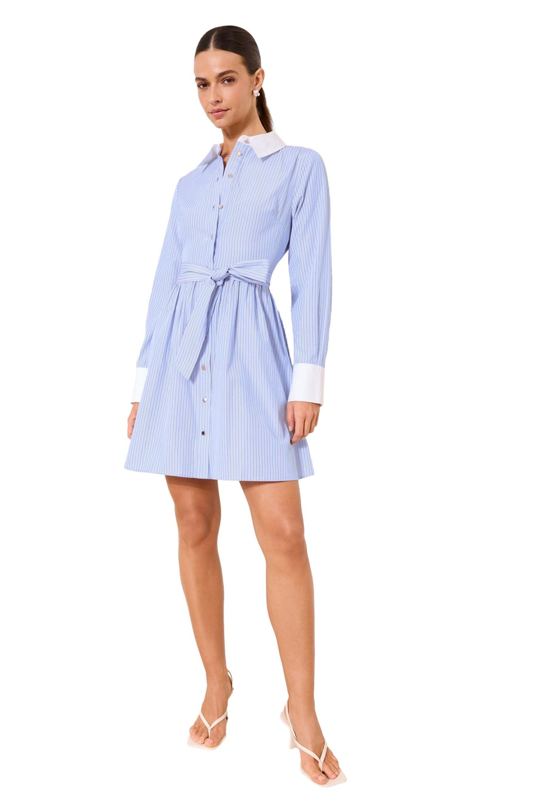 LIPSY Minikleid Lipsy Mini-Hemdblusenkleid mit Streifen (1-tlg)