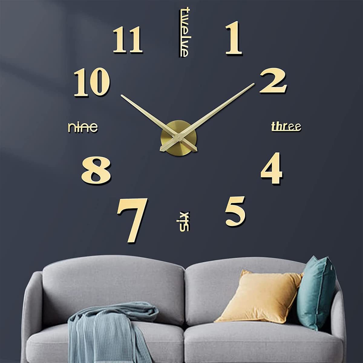 ZEUOPQ Wanduhr Moderne DIY,3D-Zahlen Wanduhren,Geräuschlos Acryl günstig online kaufen