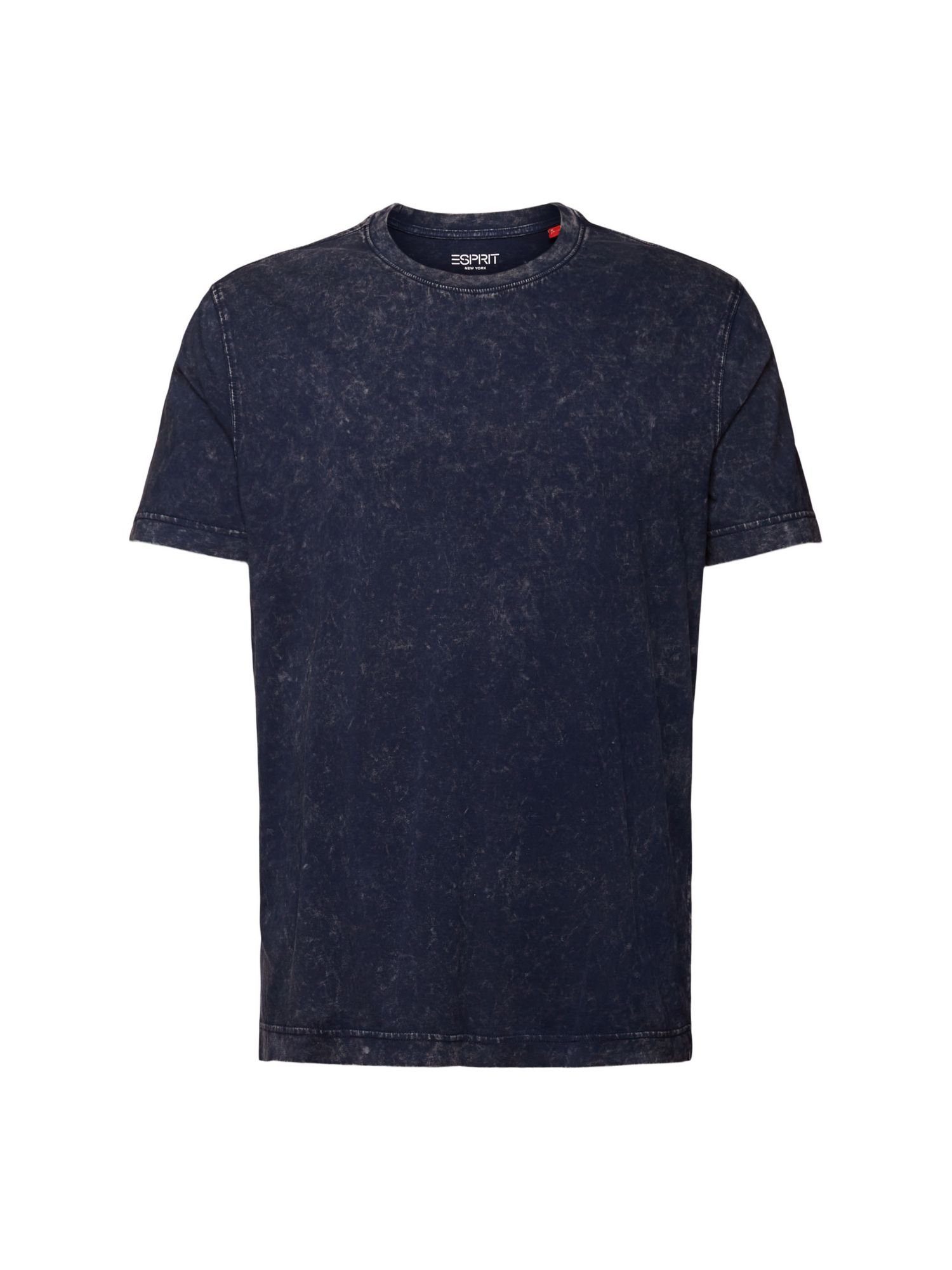 Esprit T-Shirt T-Shirt mit Stonewash-Effekt, NAVY (1-tlg) Baumwolle 100 