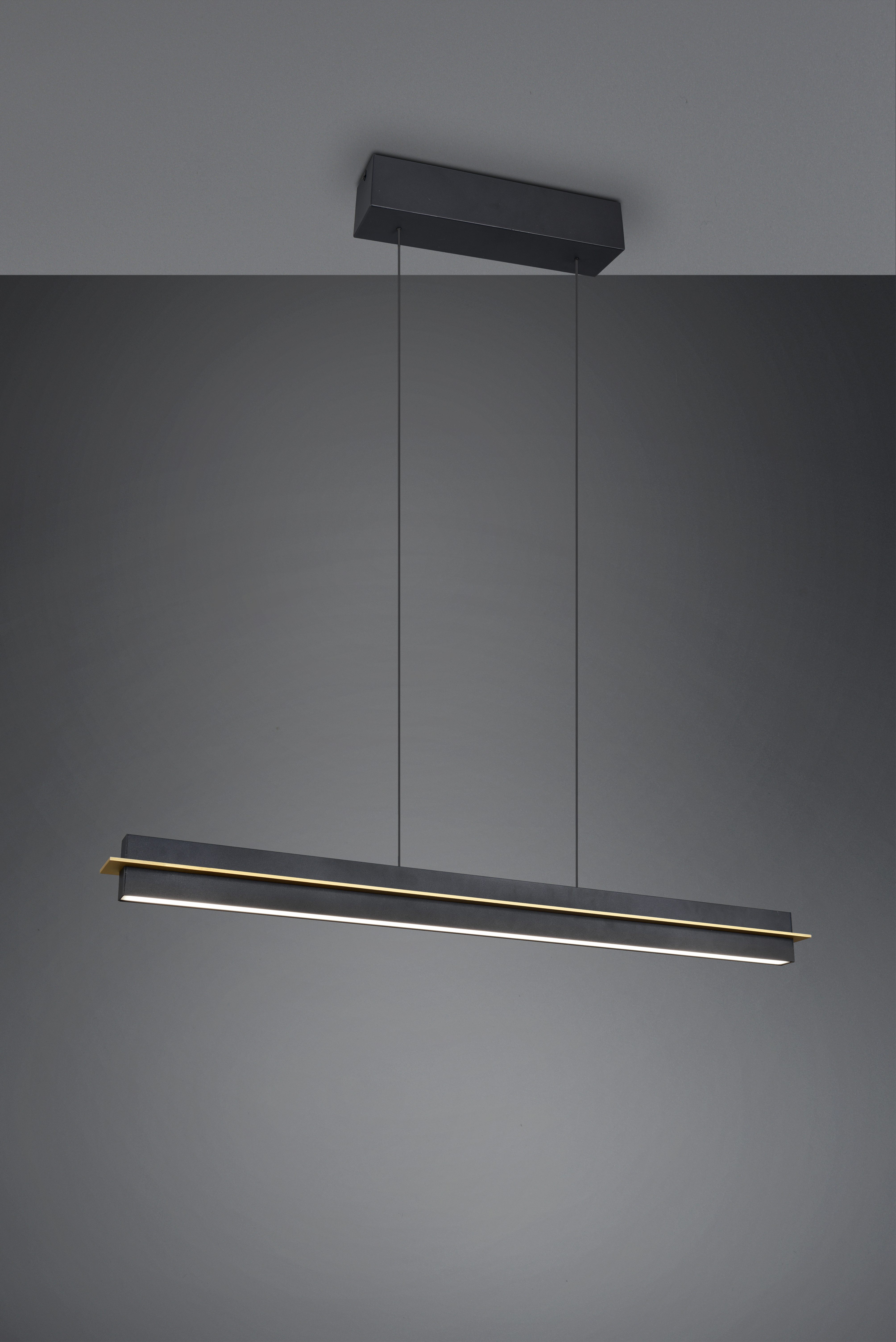 TRIO Leuchten LED Pendelleuchte EMERSON, LED Hängeleuchte höhenverstellbar, 4-Stufen Touch Dimmer, Dimmfunktion, mehrere Helligkeitsstufen, LED fest integriert, Farbwechsler, warmweiß - kaltweiß, Lichtfarbe einstellbar 2700-5000K warm- bis kaltweiß, Höhe max 150 cm