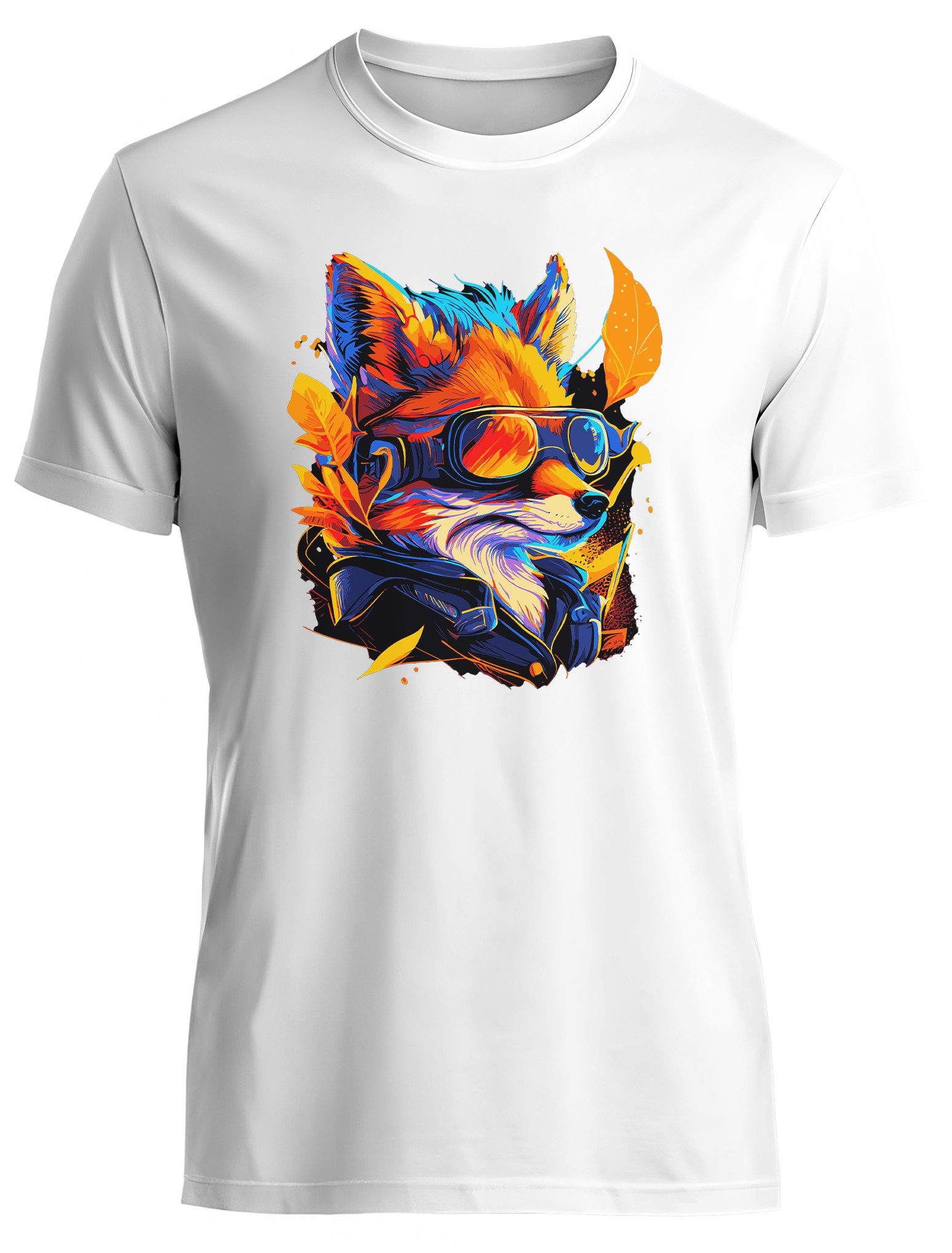 MyDesign24 T-Shirt mit coolem Fuchs print Cooles T-Shirt Regular Fit i636