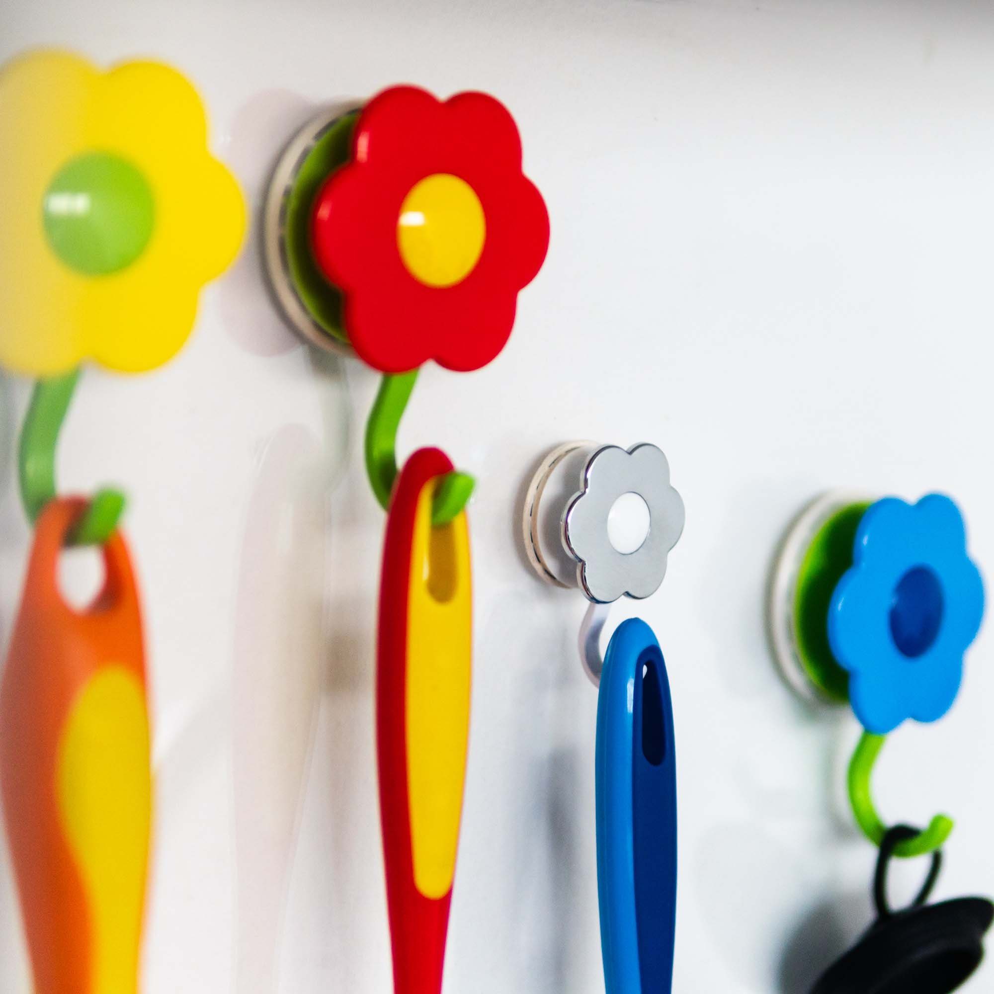 Kochblume Wandhaken Blumenhaken S, (Spar-Set, 5-St), Tragkraft bis zu 3,5 kg