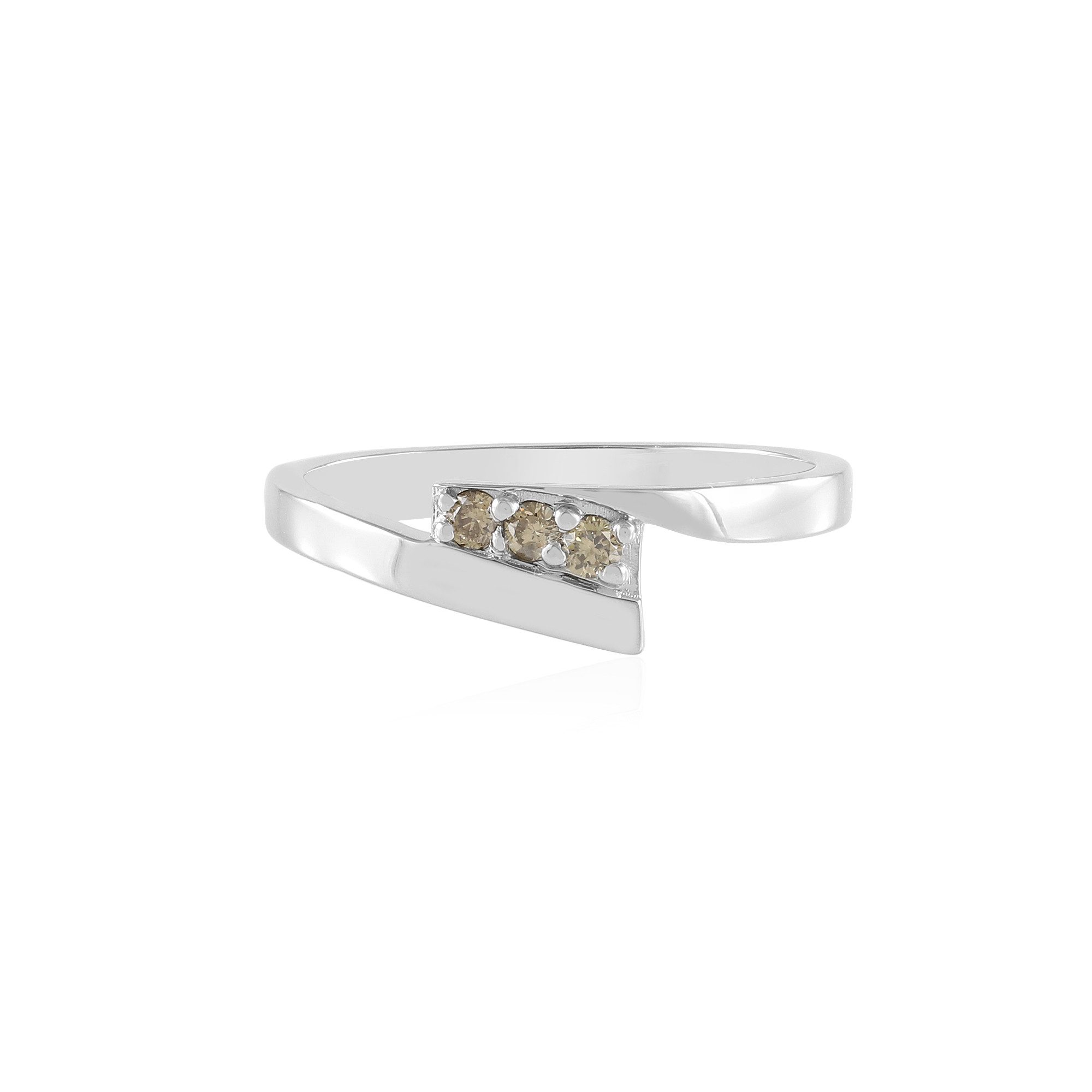 Cavill Diamantring Champagner Diamant Silber Ring, 0,106 ct (1-tlg)