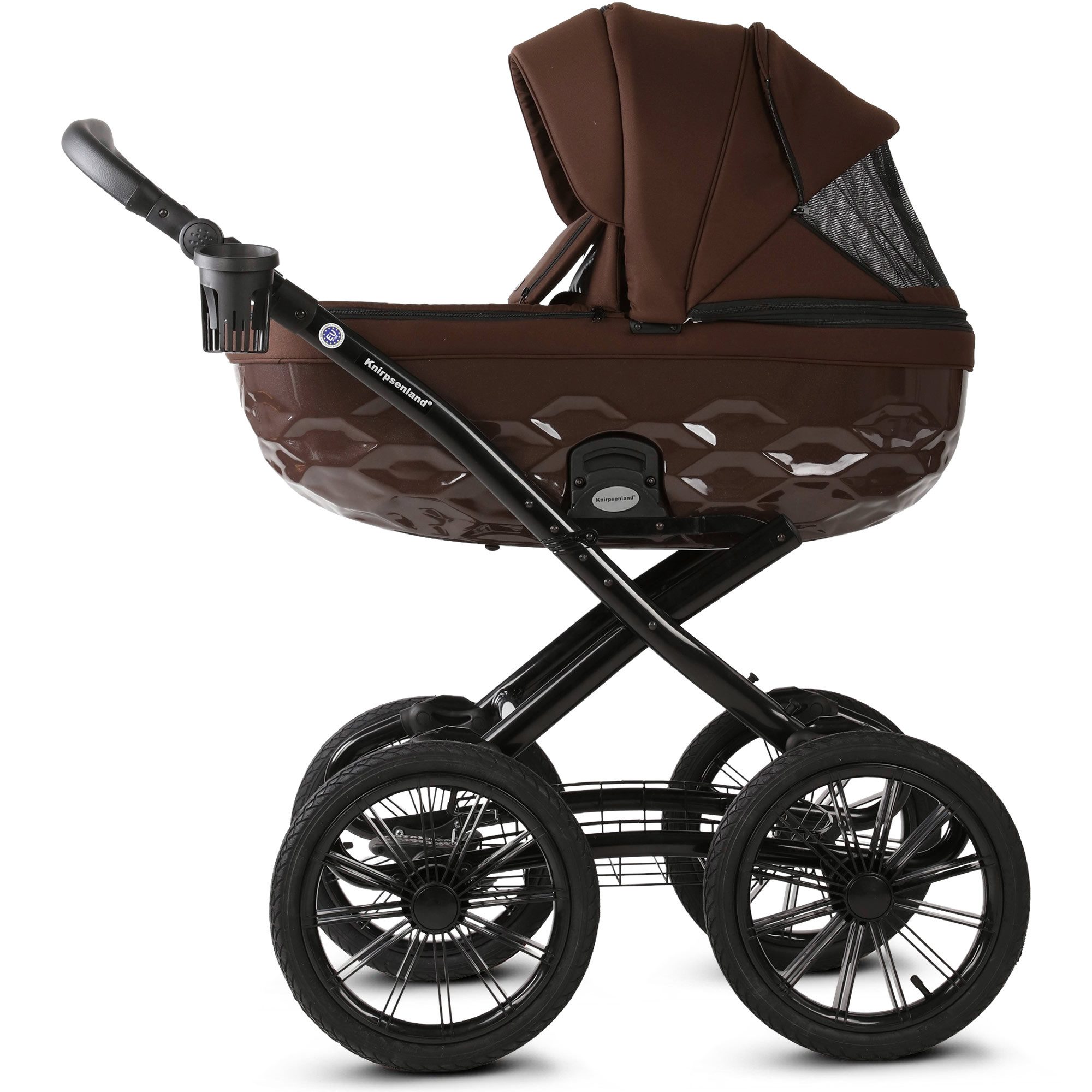 Knirpsenland Kombi-Kinderwagen Premium Retro Exclusive 2in1 inkl. Sportwagen, Wickeltasche & Zubehör, (Spar-Set), Kinderwagen, Handarbeit, 2in1 Kombi mit Babywanne und Sportsitz