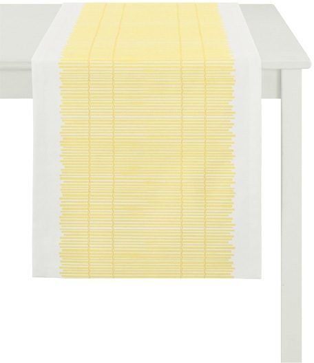 3033 APELT (1-tlg) Bambusmatte Loft gelb/weiß Tischläufer