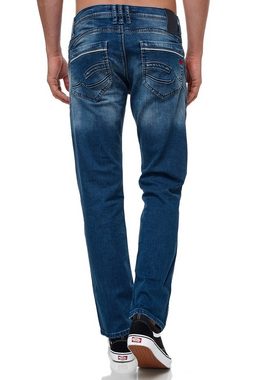 Rusty Neal Straight-Jeans RUBEN 42 mit angesagten Ziernähten