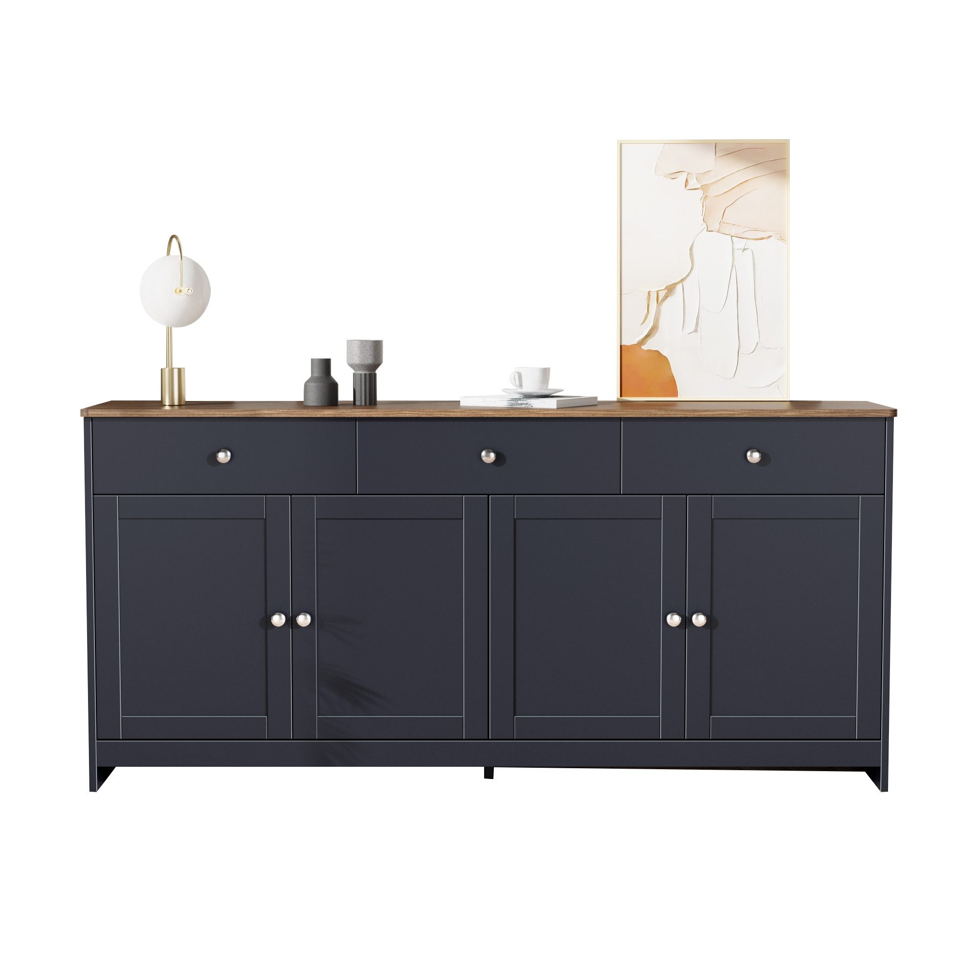 MODFU Sideboard Küchenschrank (Aufbewahrungsschrank mit drei günstig online kaufen