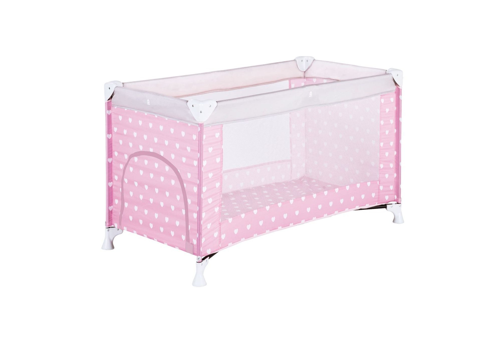 Schardt Reisebett 60x120 cm Herzchen rosa