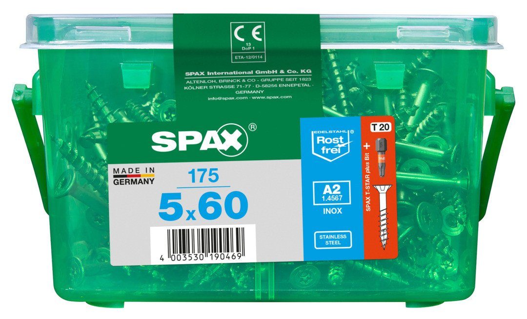 Holzbauschraube Spax Universalschrauben 5.0 x 60 mm TX 20 - 175