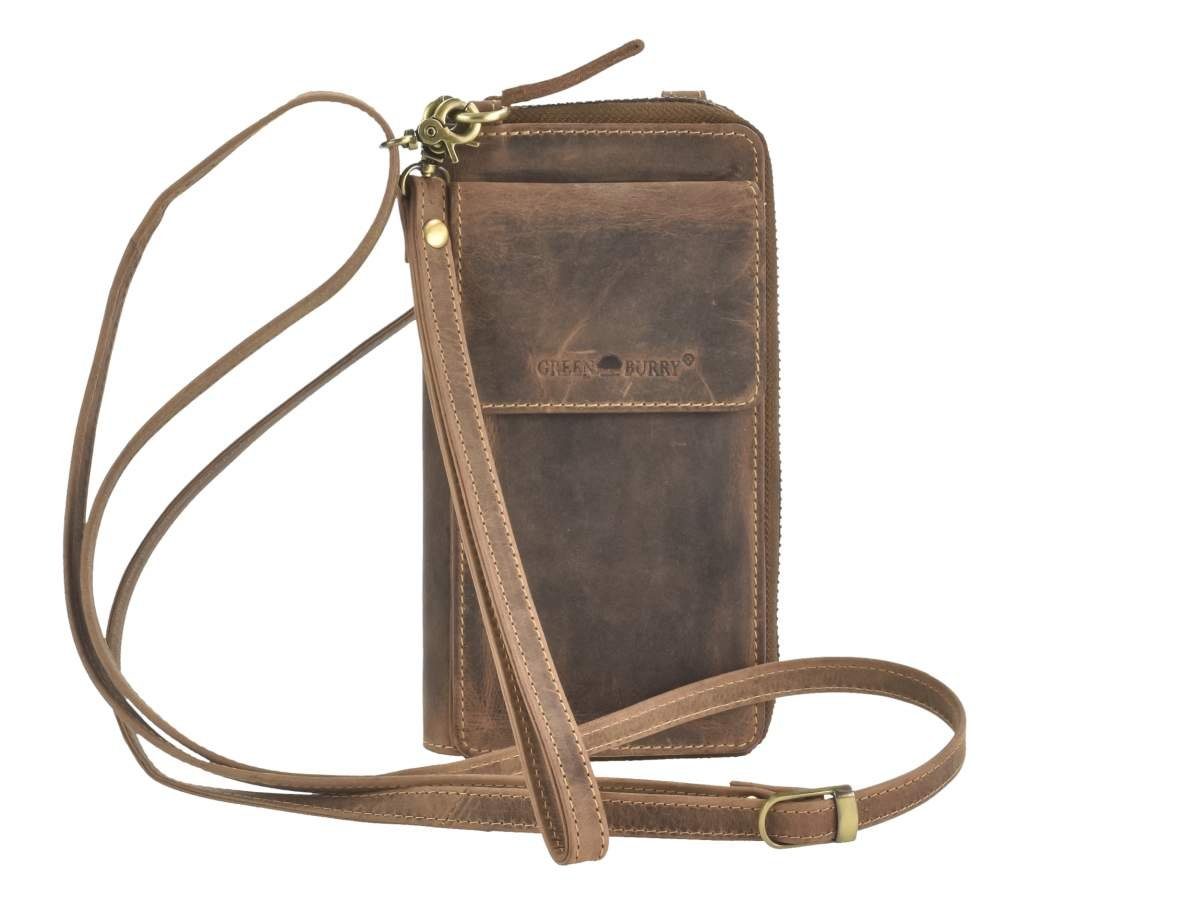 Greenburry Umhängetasche Vintage, Geldbörse Damen Herren, RFID, zum Umhängen, Handytasche, Portemonnaie