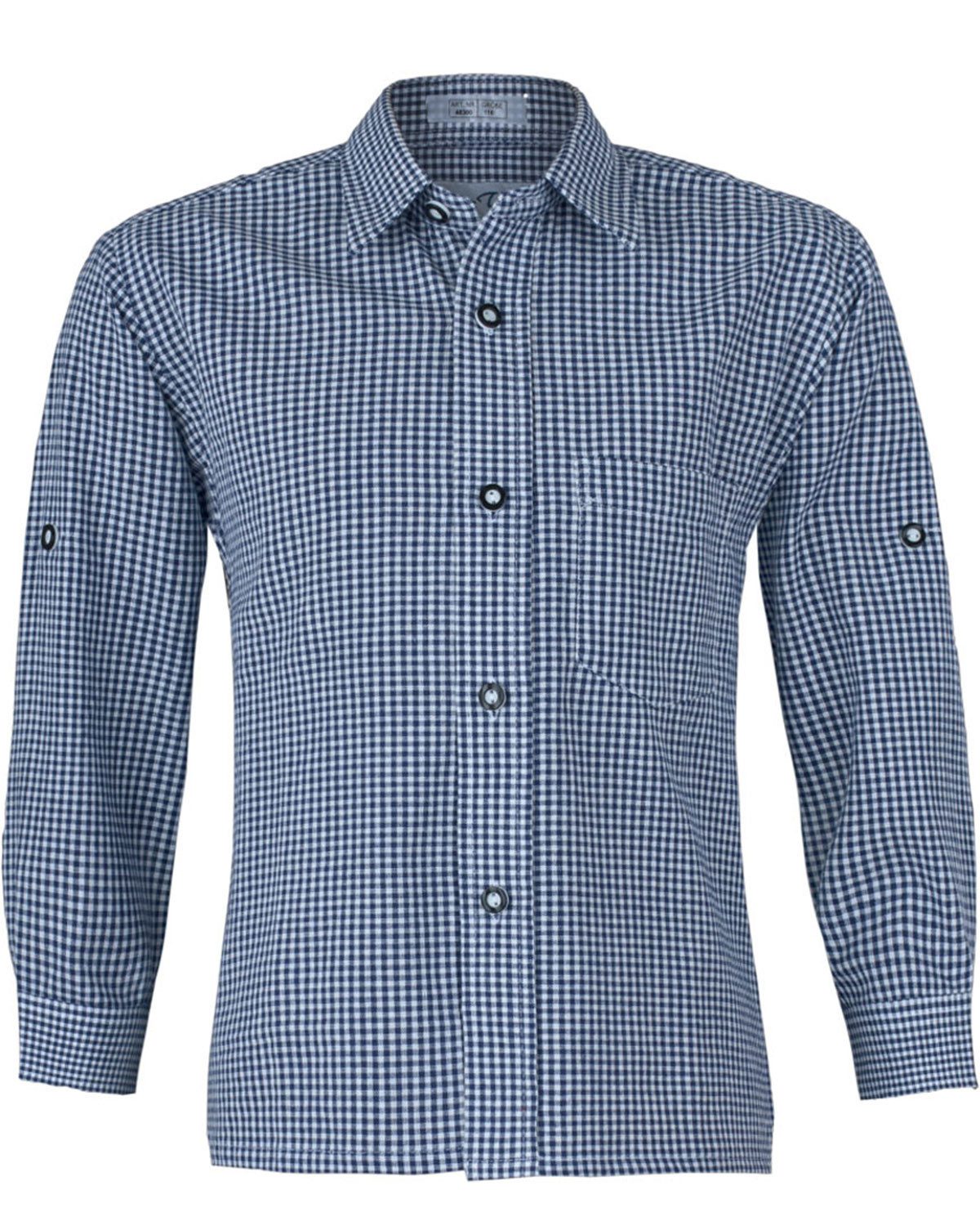 Isar-Trachten Trachtenhemd Kinder Trachtenhemd 'Martin' 48300, Marineblau Ka