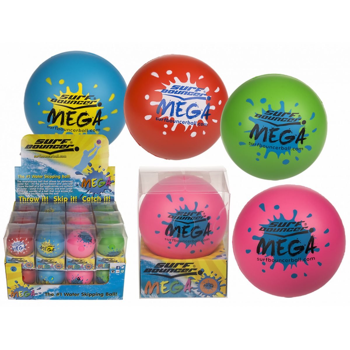 Out of the Blue Softball Soft-Springball, Surf Bouncer - Mega, ca. 8,5 cm