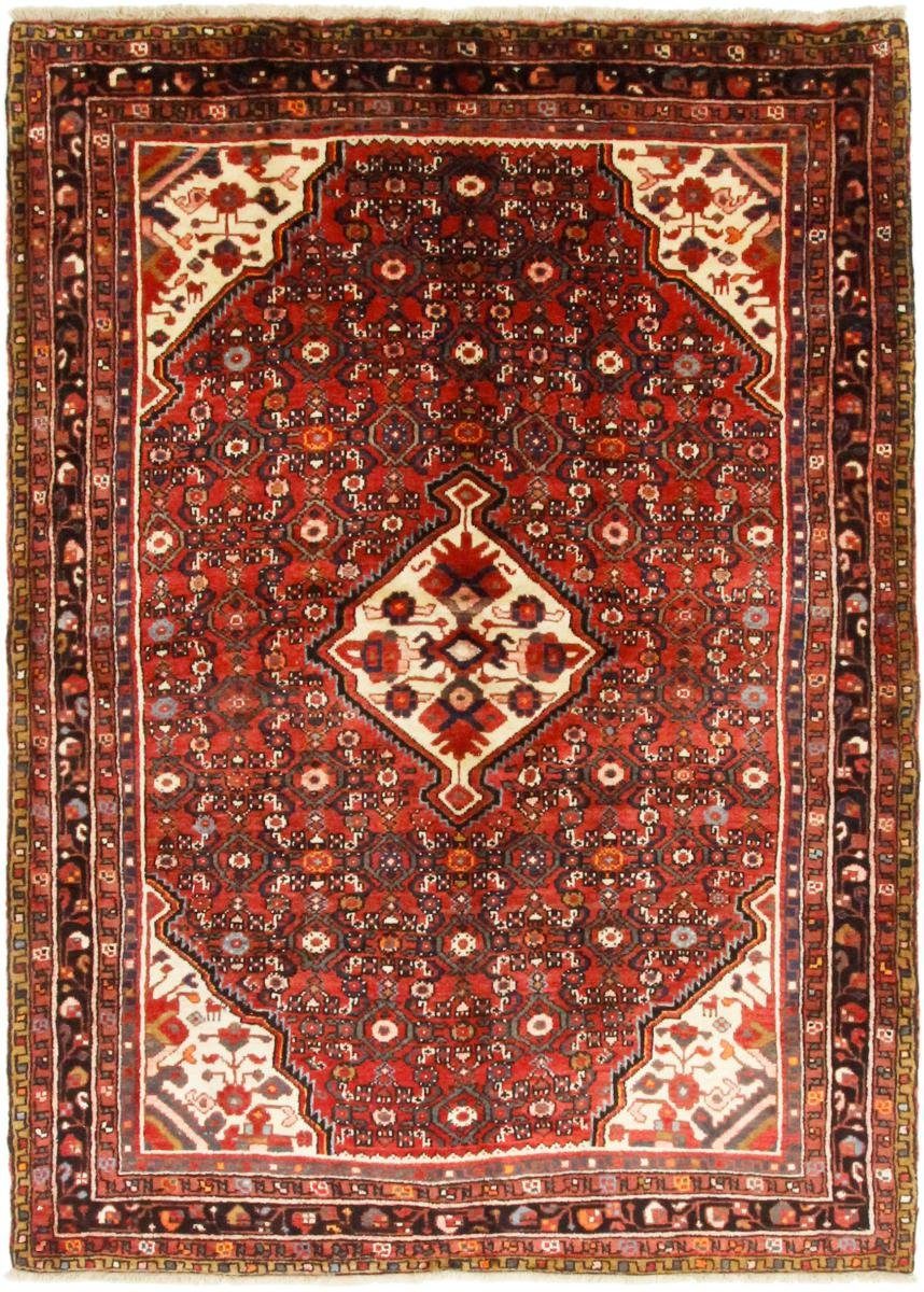 Orientteppich Hosseinabad 164x228 Handgeknüpfter Orientteppich / Perserteppich, Nain Trading, rechteckig, Höhe: 12 mm