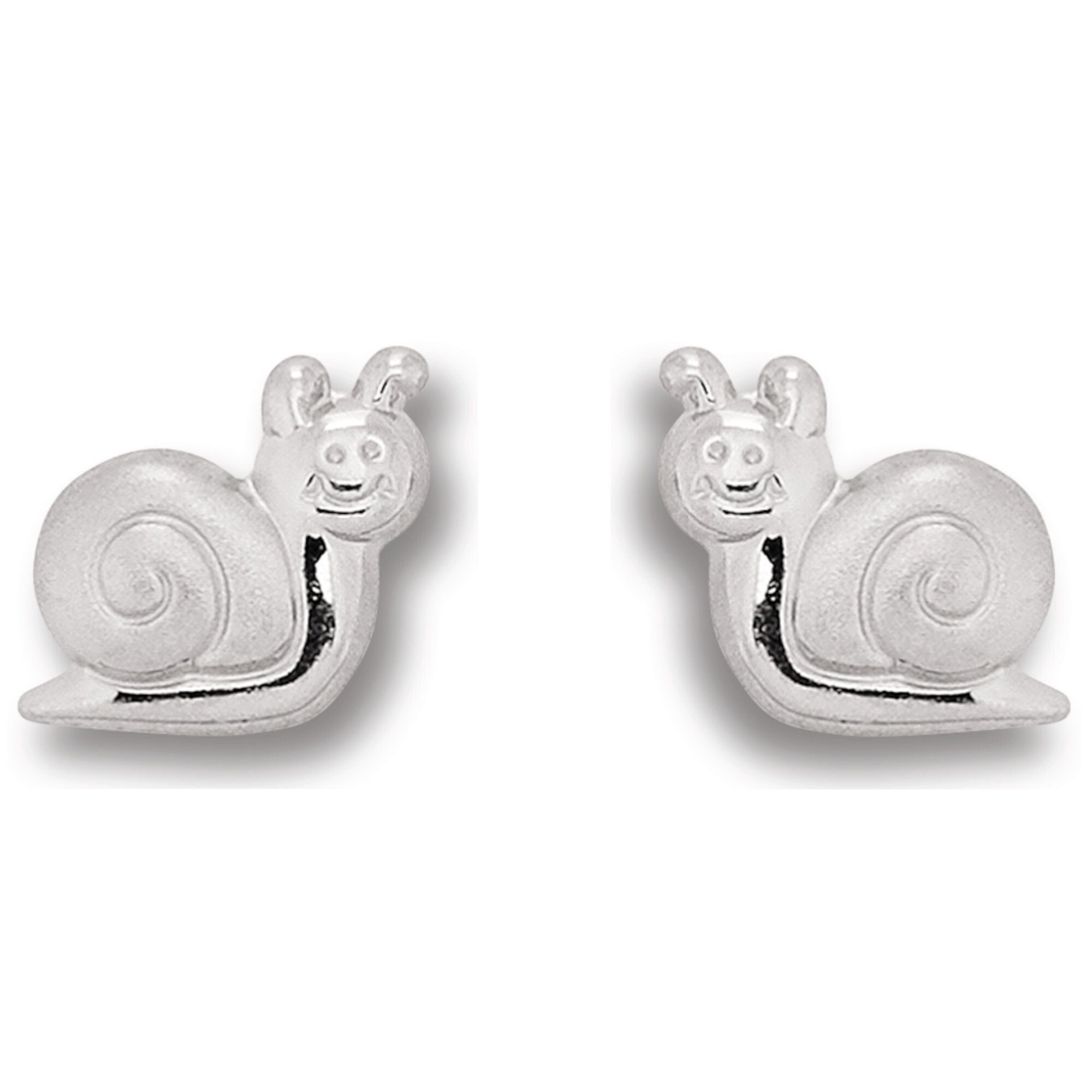 Silber Ohrstecker aus Silber, Paar Damen Schmuck Ohrstecker Schnecke ELEMENT Ohrringe 925 Schnecke ONE