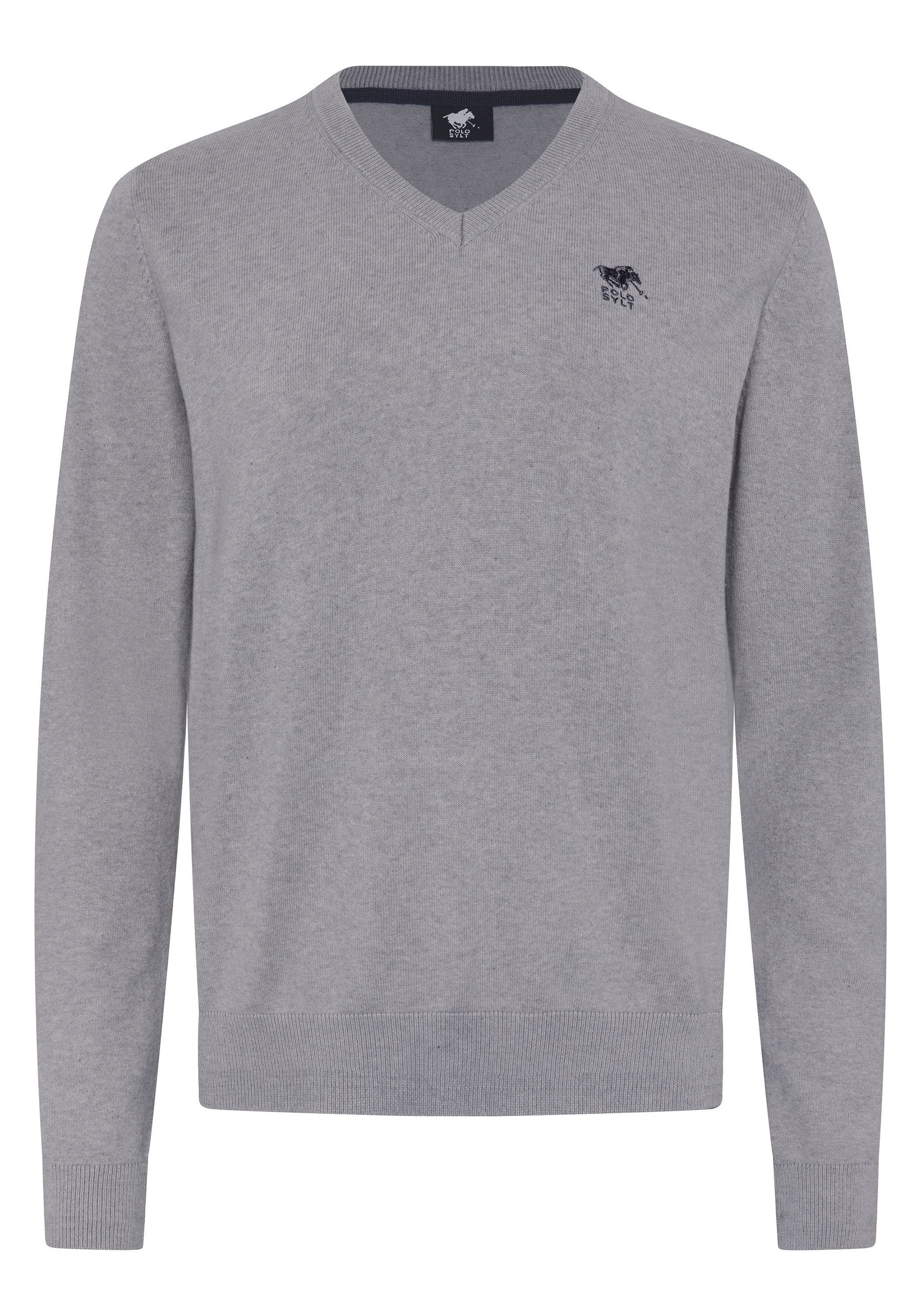 Polo Sylt Strickpullover mit Streifen und Logo-Stickerei