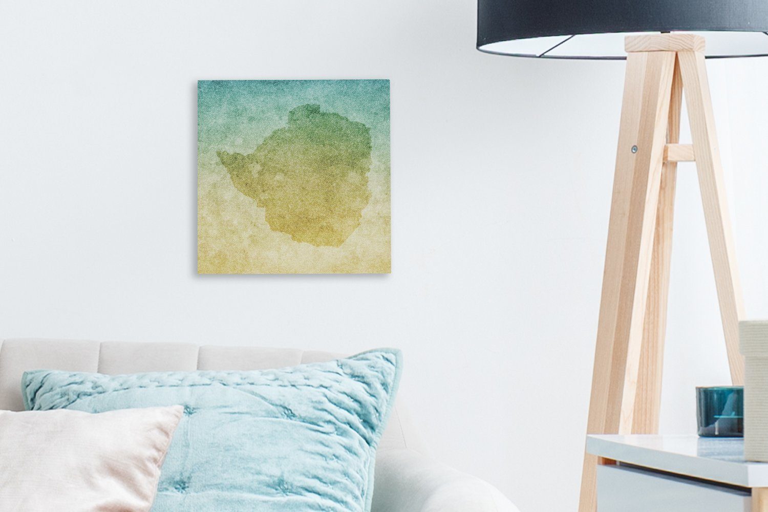 OneMillionCanvasses® Bilder für Leinwandbild von Leinwand Wohnzimmer Simbabwe farbigen (1 Hintergrund, einem auf St), Schlafzimmer Illustration Eine