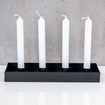 Levandeo® Tischkerzenhalter, Kerzenhalter Metall Schwarz Deko Kerzenständer Adventskranz