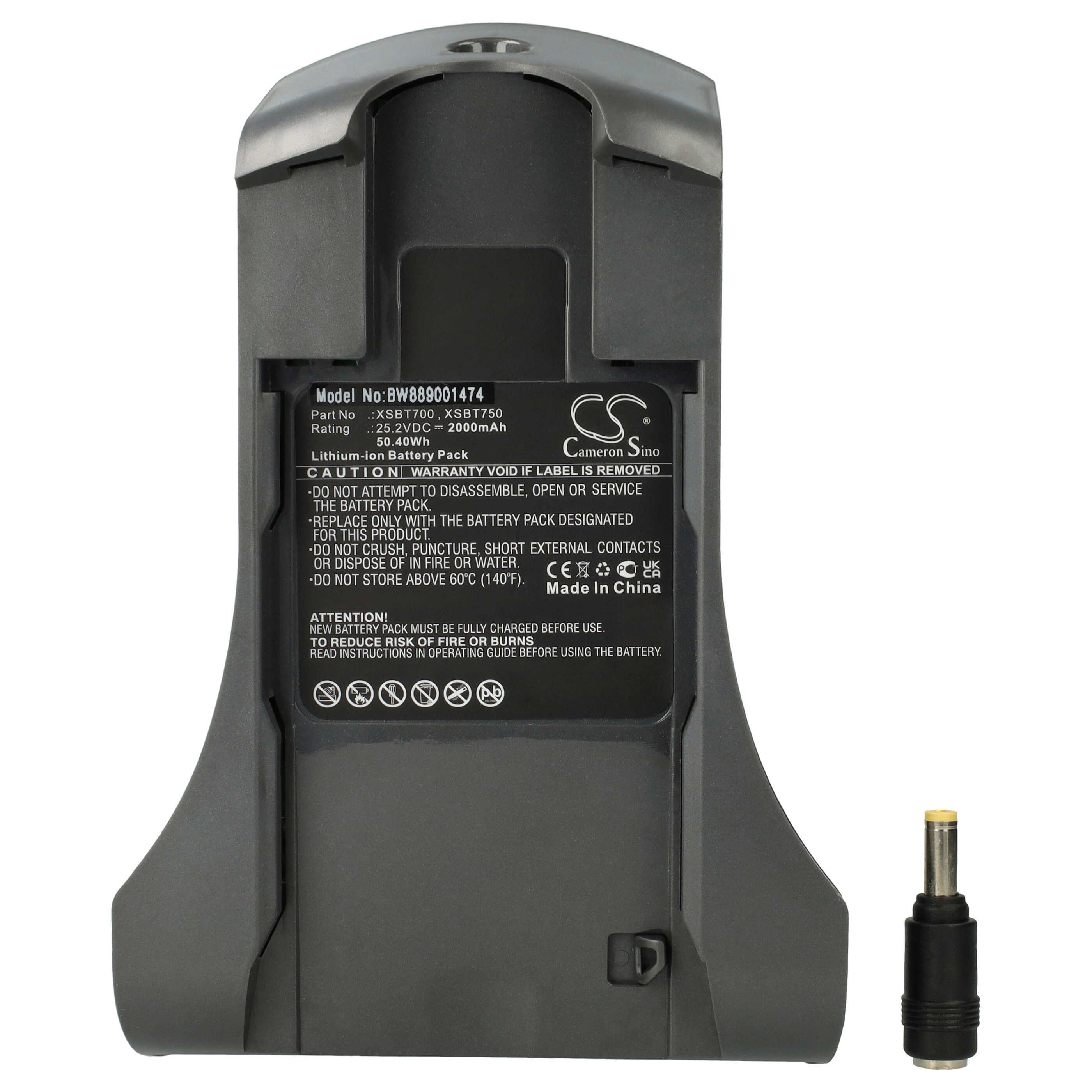 vhbw Akku passend für Shark Vertex IZ482H, IZ483, IZ483H, IZ462, IZ462H, Staubsauger-Akku Akku Li-Ion 2000 mAh (25,2 V, 1 St), Leistungsfähiger Austausch-Akku für Ihren Staubsauger