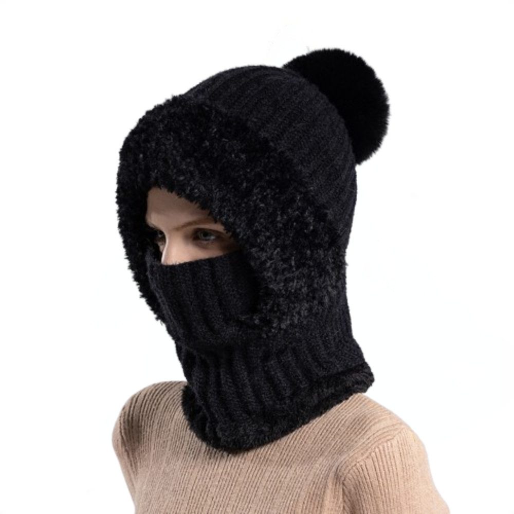 Blusmart Turbanmütze Winter-Radmütze/Warme Mütze (Wärmiger, dicker Strickschal/Winddichte Mütze, Winddicht, warm, ideal für Sport) Unisex-Wintersportmütze