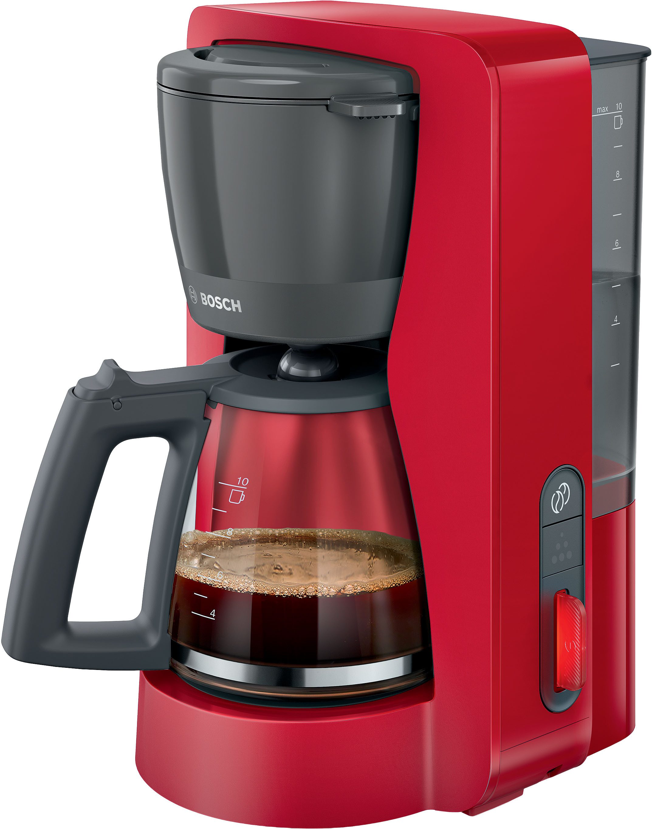 BOSCH Filterkaffeemaschine MyMoment TKA3M134, 1,25l Kaffeekanne, Papierfilter 1x4, 60min Warmhaltefunktion, Aroma intense, Entkalkungsprogramm, 1200 W