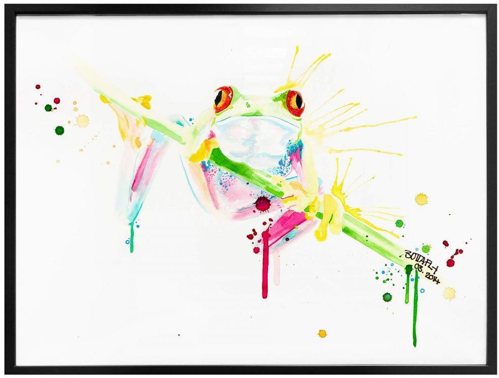 Poster Frosch Wandbild, St), Wandposter Bild, Wall-Art Frog, Poster, (1