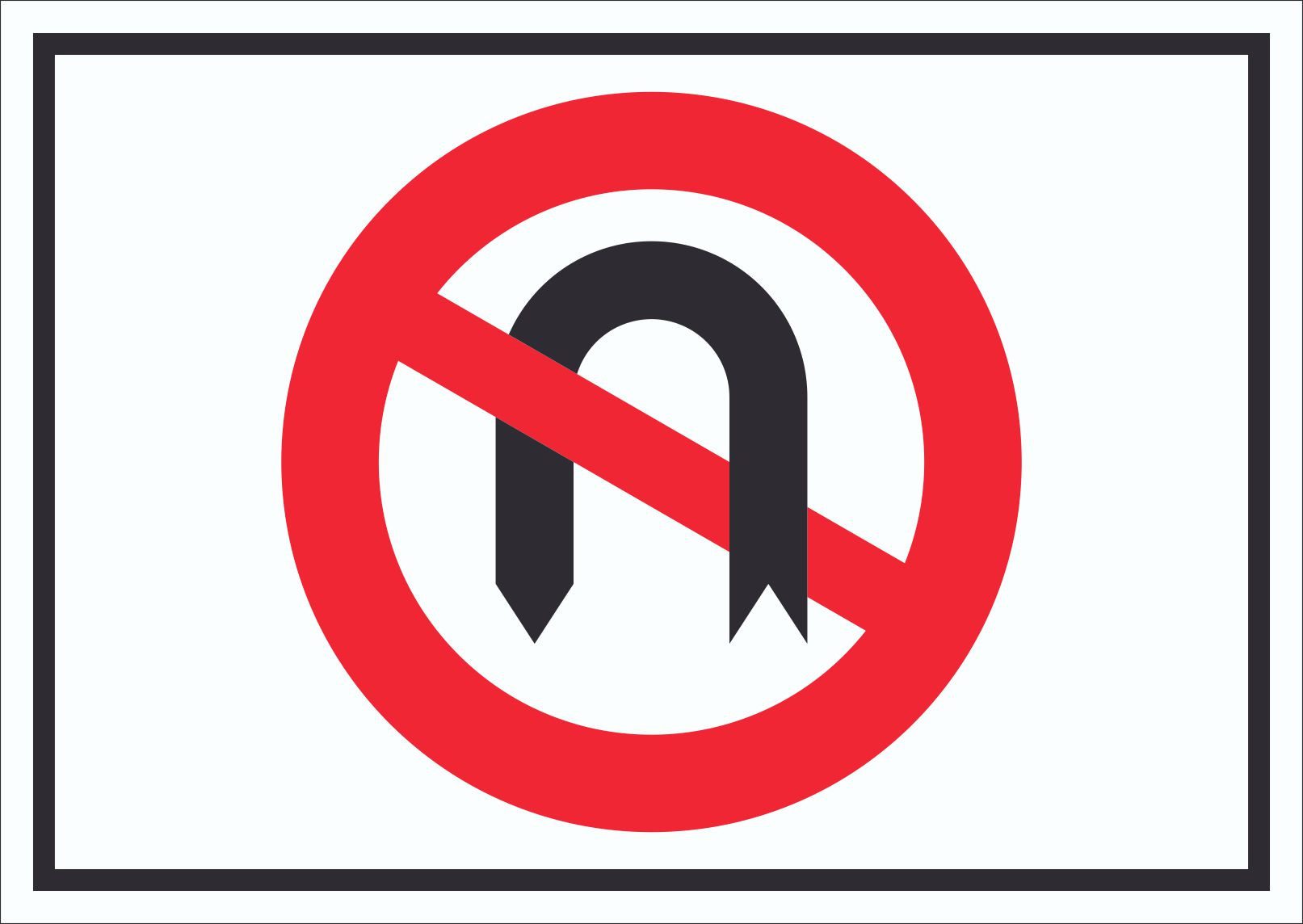 Hinweisschild Wendeverbot Symbol Schild