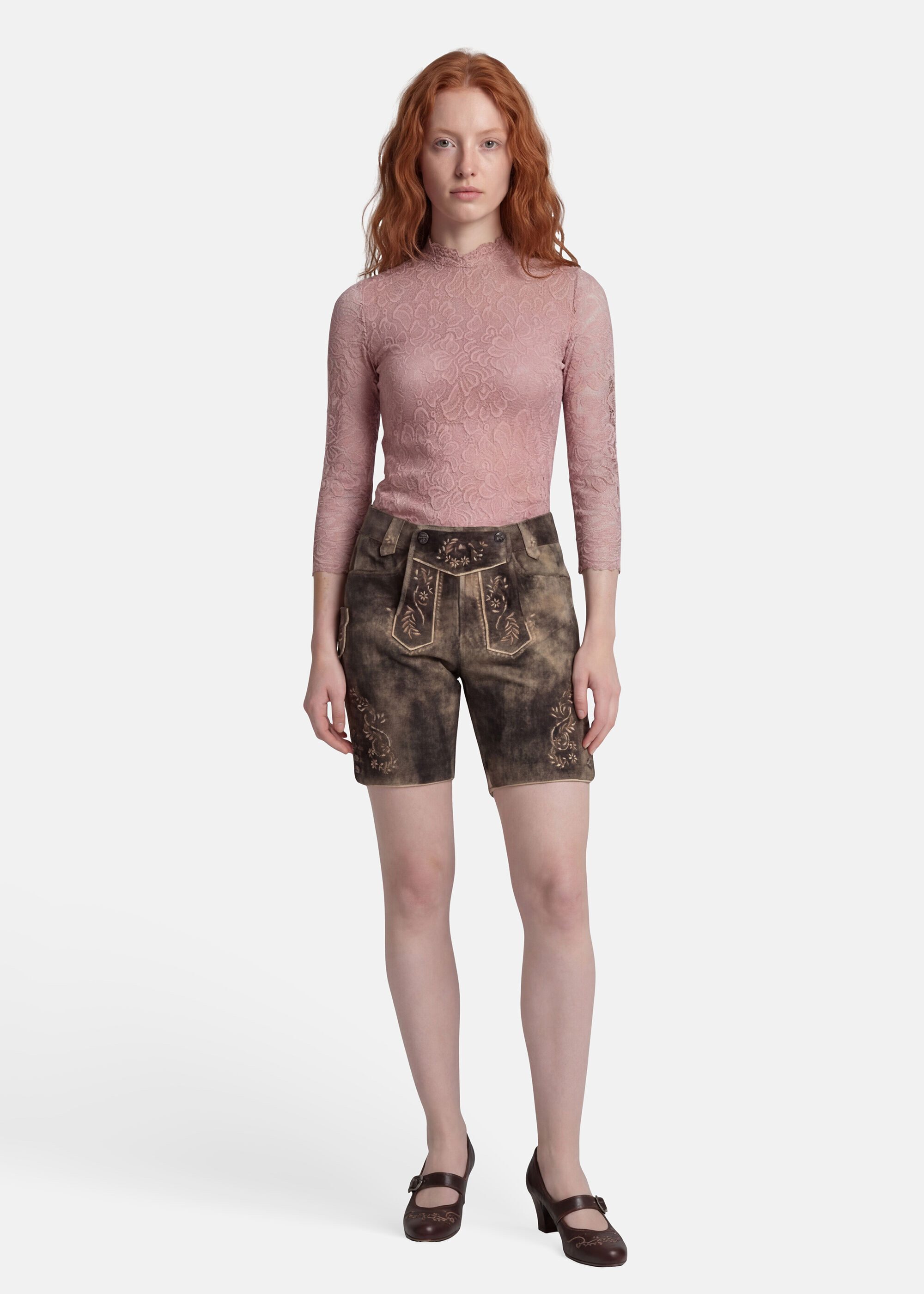 Spieth & Wensky Dirndlbluse Amberg (1-tlg) in taillierter Form