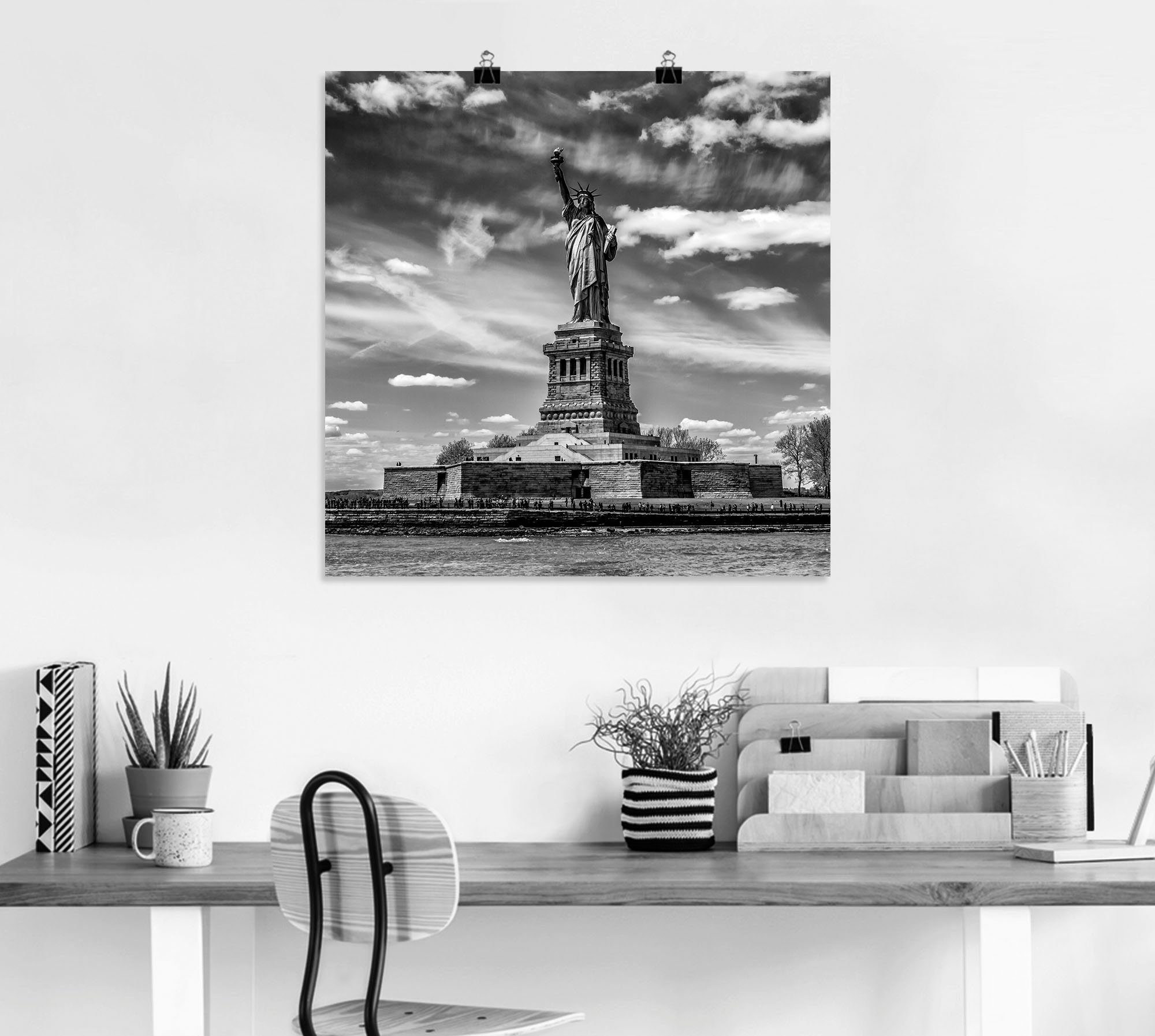 Alubild, in versch. Poster als New Leinwandbild, oder City York (1 Amerika Freiheitsstatue, St), Wandbild Wandaufkleber Artland Größen