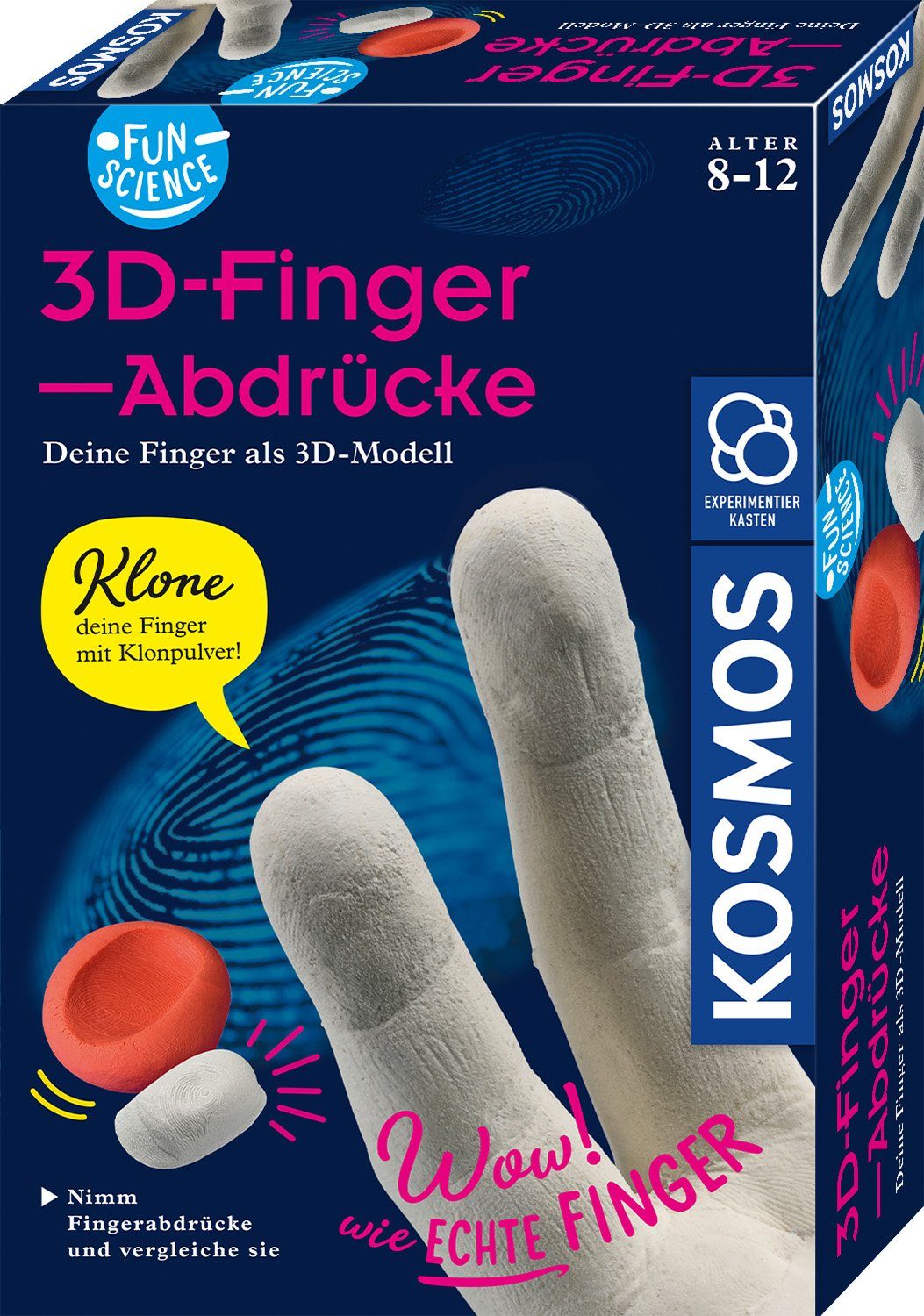 Kosmos Lernspielzeug Fun Science 3D-Fingerabdrücke als 3D Skulptur | Kreativkästen