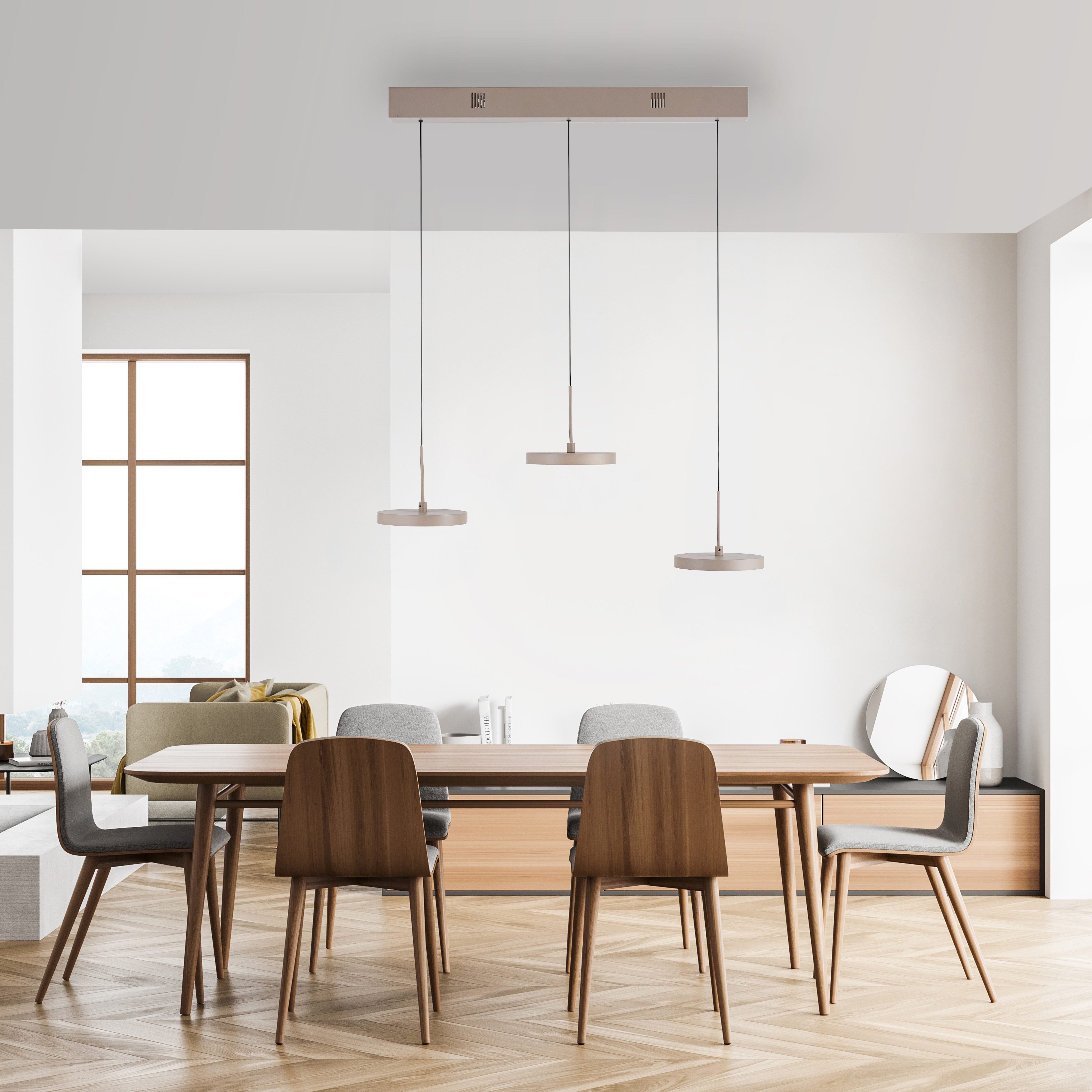 JUST LIGHT LED Deckenleuchte PLATA, Dimmer, LED fest integriert, Warmweiß, günstig online kaufen