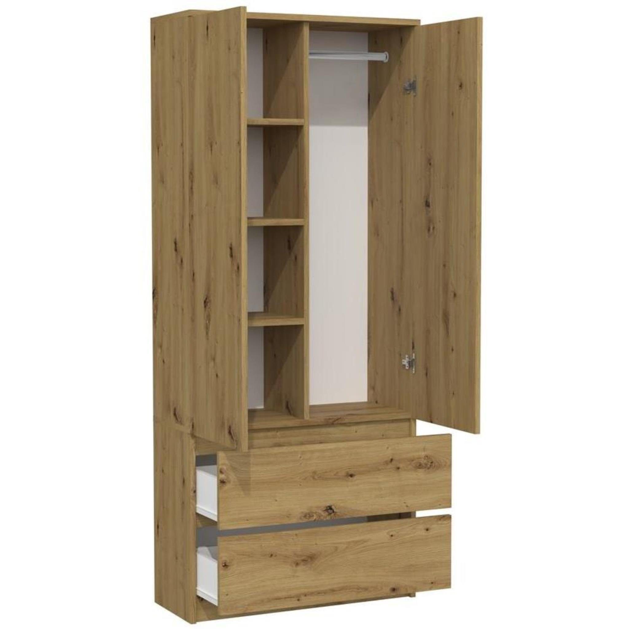 Beautysofa Drehtürenschrank Jorn (im modernen Stil) günstig online kaufen