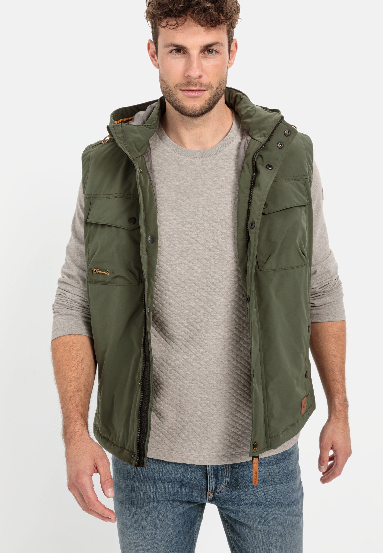 camel active Langarmshirt mit Brusttasche Langarm