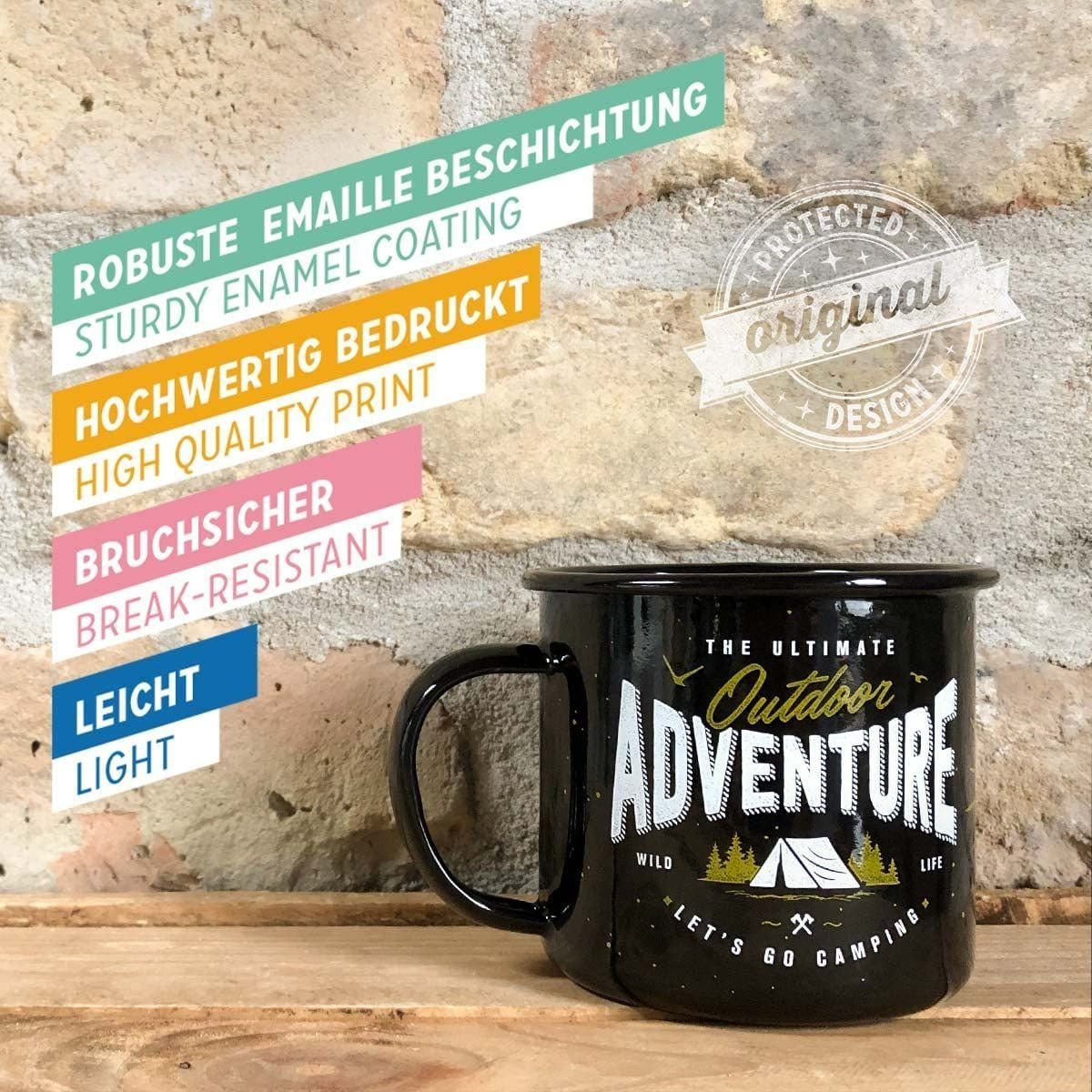 Tasse Outdoor Nostalgic-Art - - Emaille-Becher Outdoor Adventure Activities &