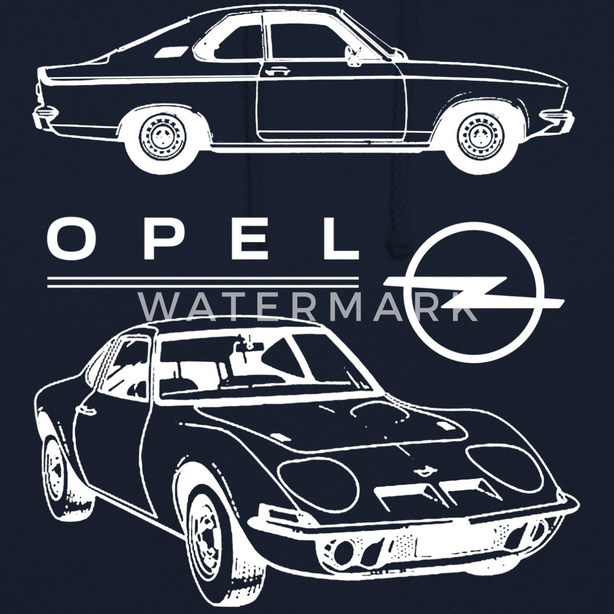 Spreadshirt Hoodie Opel Manta Und Opel GT Design Mit Logo Unisex Hoodie (1-tlg)