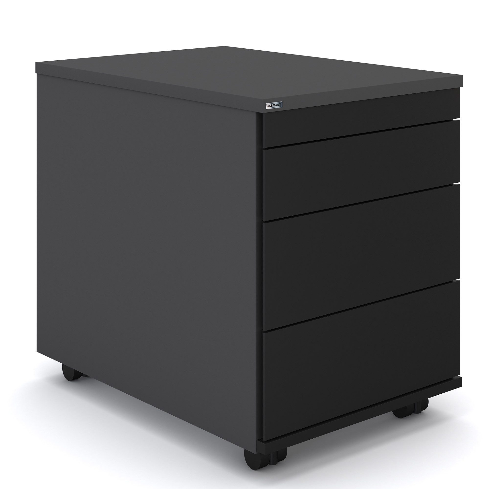 ASSMANN Büromöbel Rollcontainer Pontis, (fertig montiert, für Büro und Homeoffice), TÜV-zertifiziert, Blauer Engel, FEMB Level 3