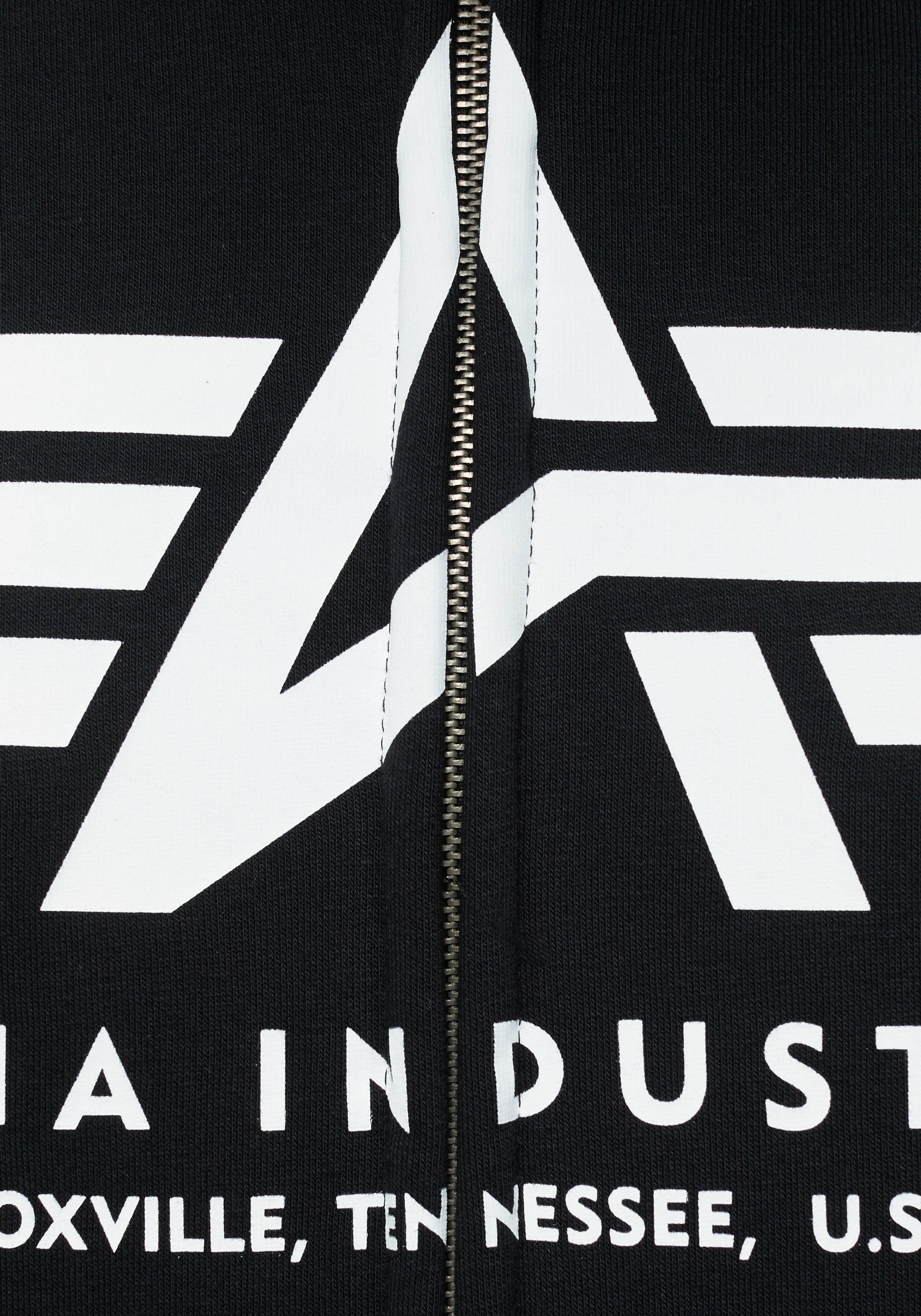Alpha Industries Kapuzensweatjacke BASIC ZIP HOODY Baumwollmischung, regular fit